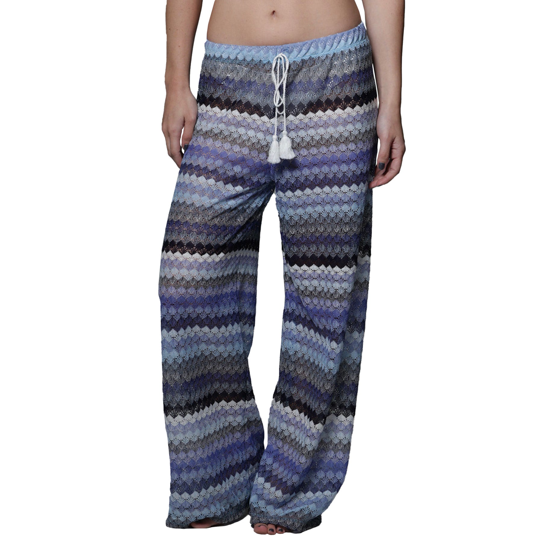 J Valdi Praia Knit Pant Coverup J20056 Blue Multi Front