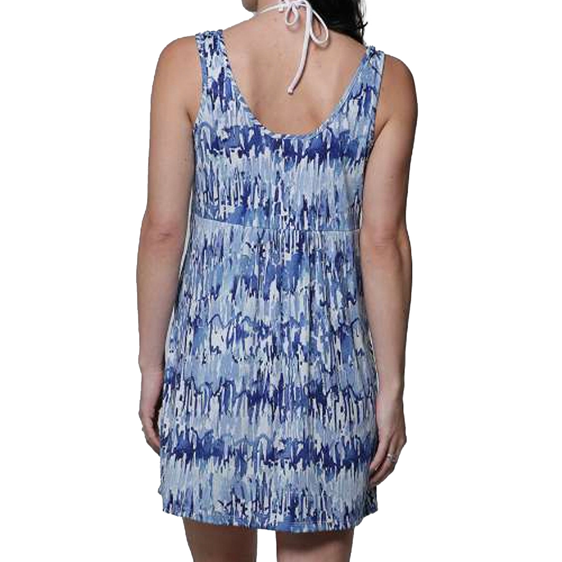 J. Valdi Verano Macrame Back Dress Coverup J17246 Blue Multi Back