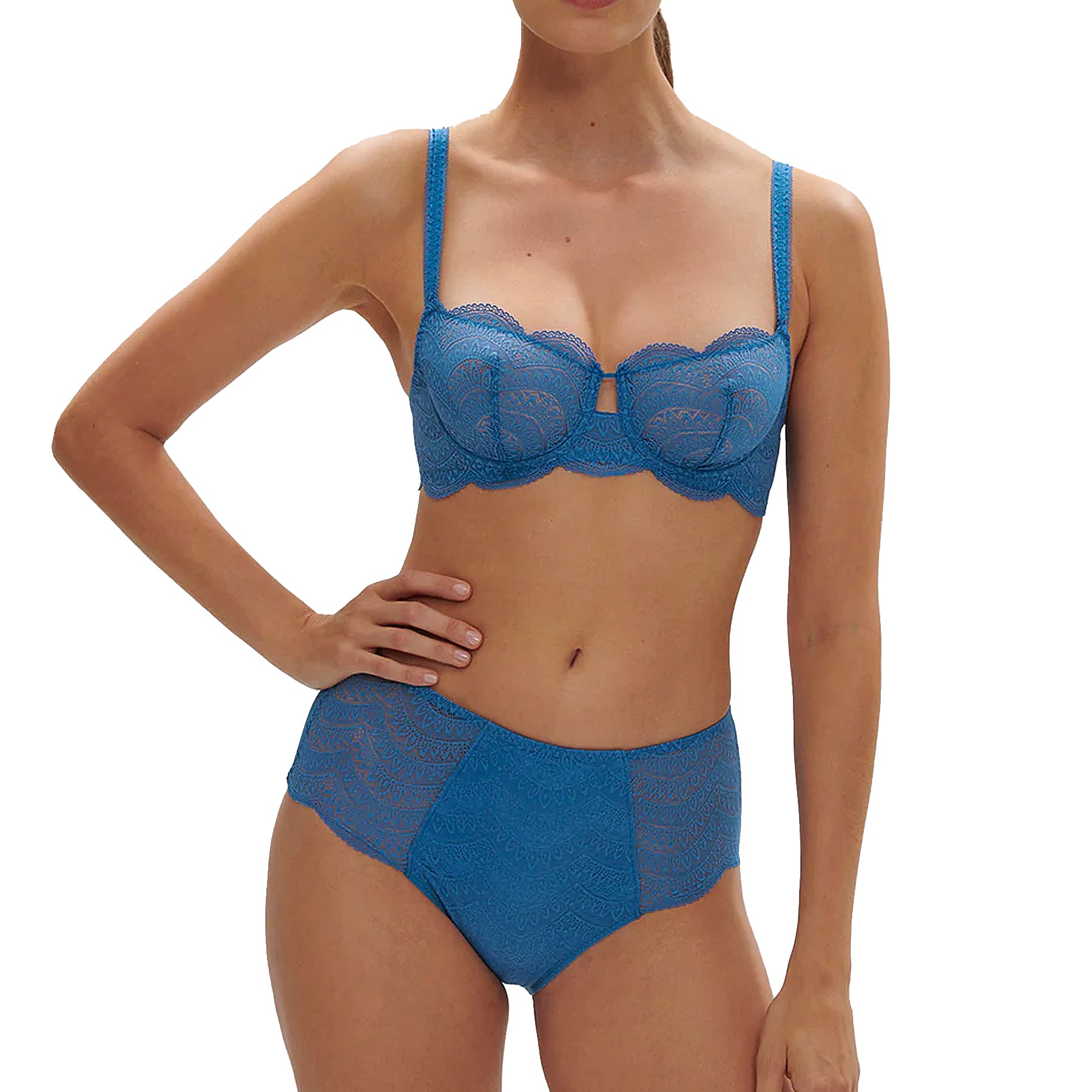 Simone Perele Karma Retro Brief 12V770 Myosotis Blue Set