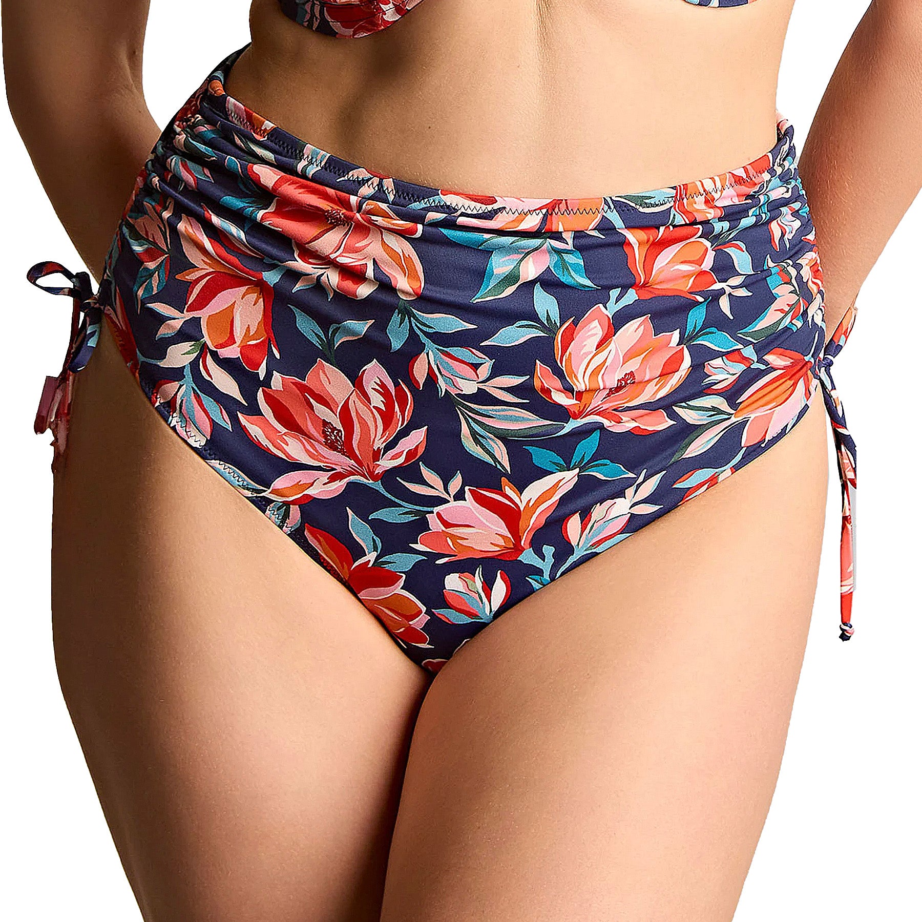 Panache Midi Adjustable Bikini Brief Bottom SW2049 Liliflora Front