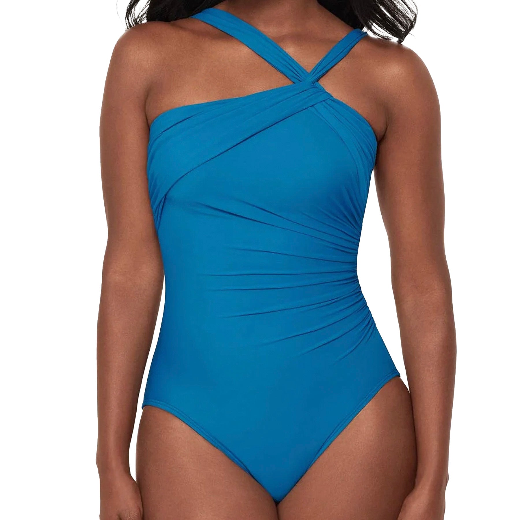 Miraclesuit Rock Solid Europa Underwire One‑Piece Swimsuit 6537021 Azurine Front