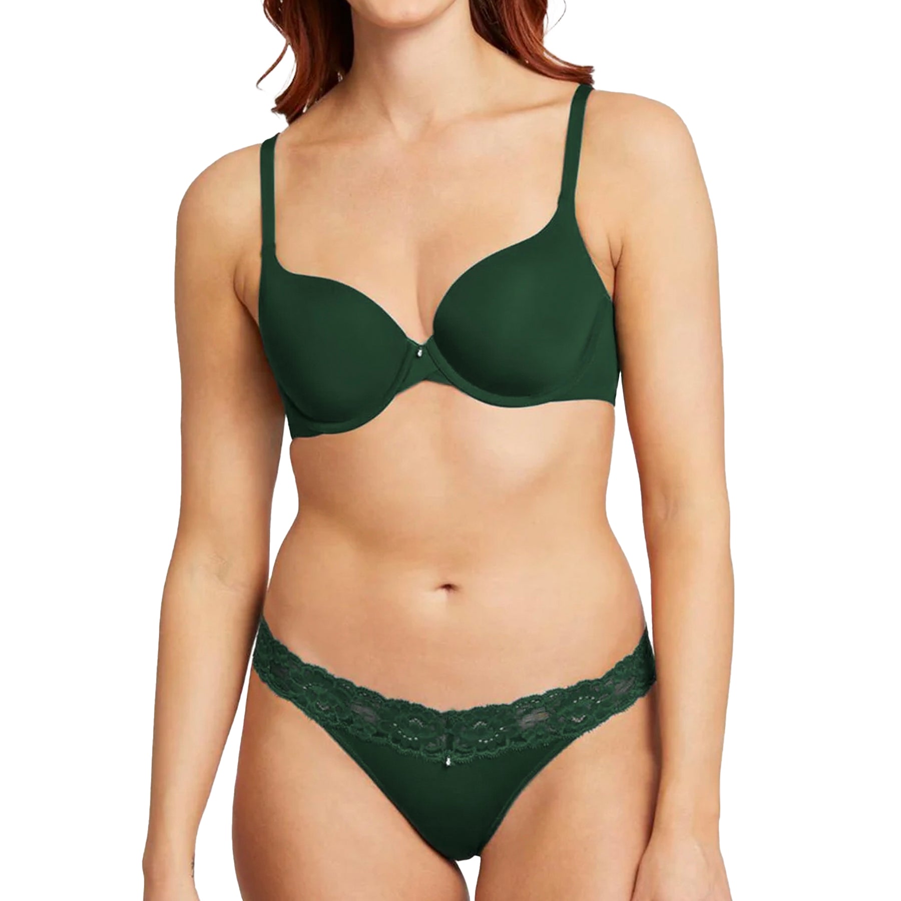 Montelle Pure Demi Cup T-Shirt Bra 9310 Forest Night Set