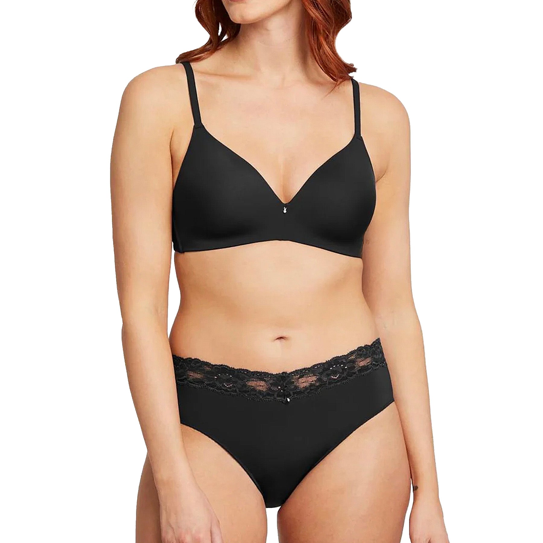 Montelle Wire Free T-Shirt Bra 9317 Black Set