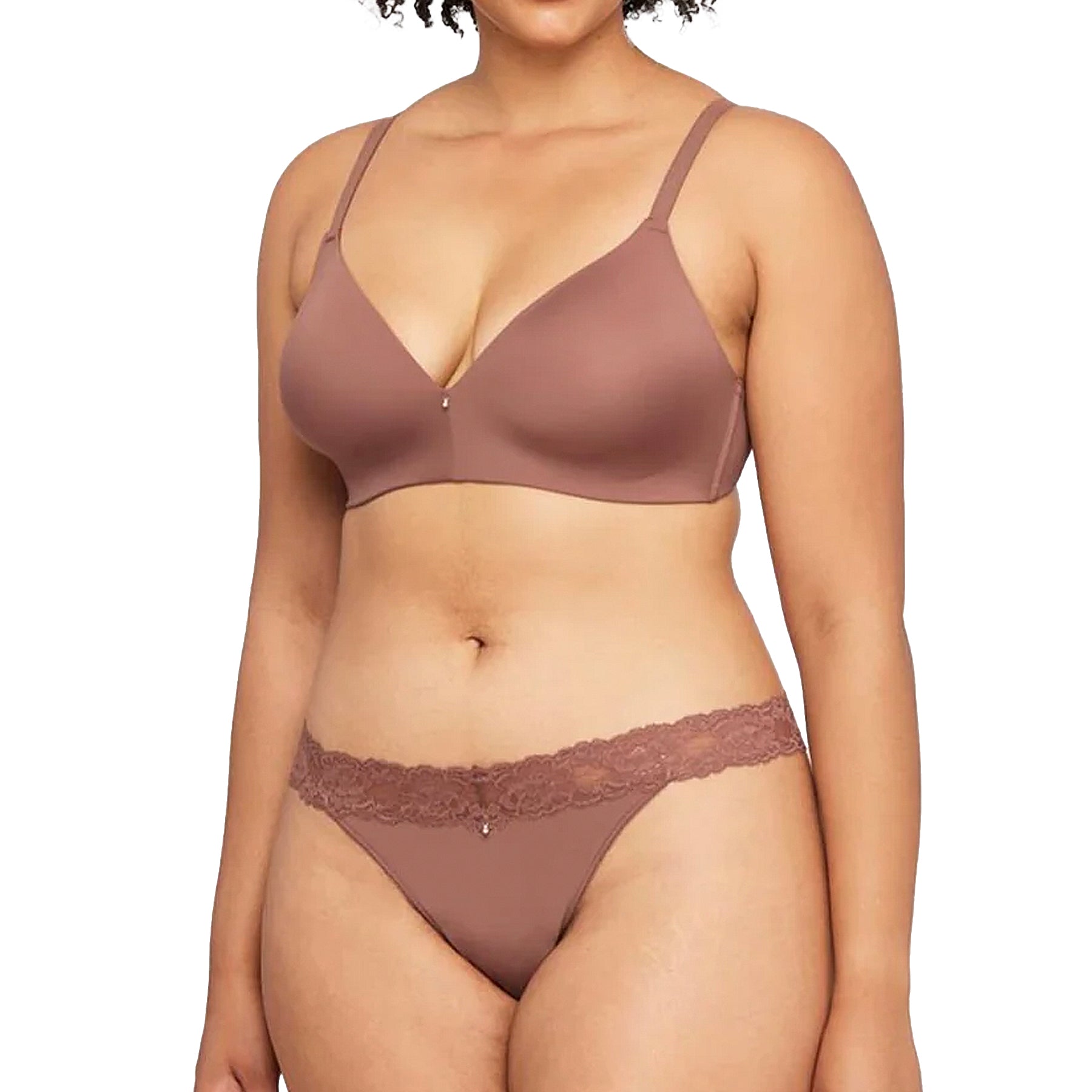 Montelle Wire Free T-Shirt Bra 9317 Pecan Set