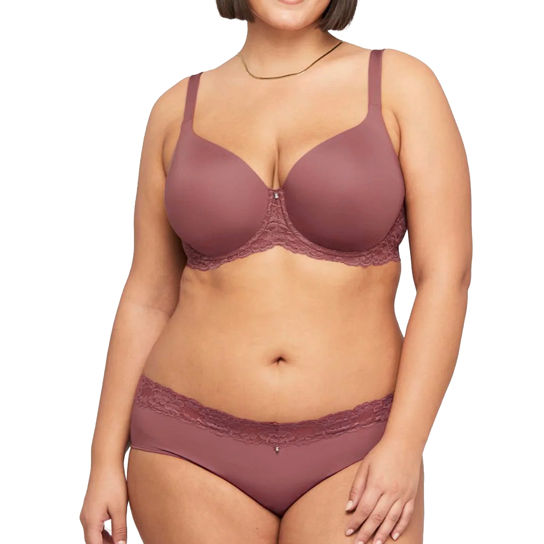 Montelle Pure Plus Full Cup T-Shirt Bra 9320 Mesa Rose Set