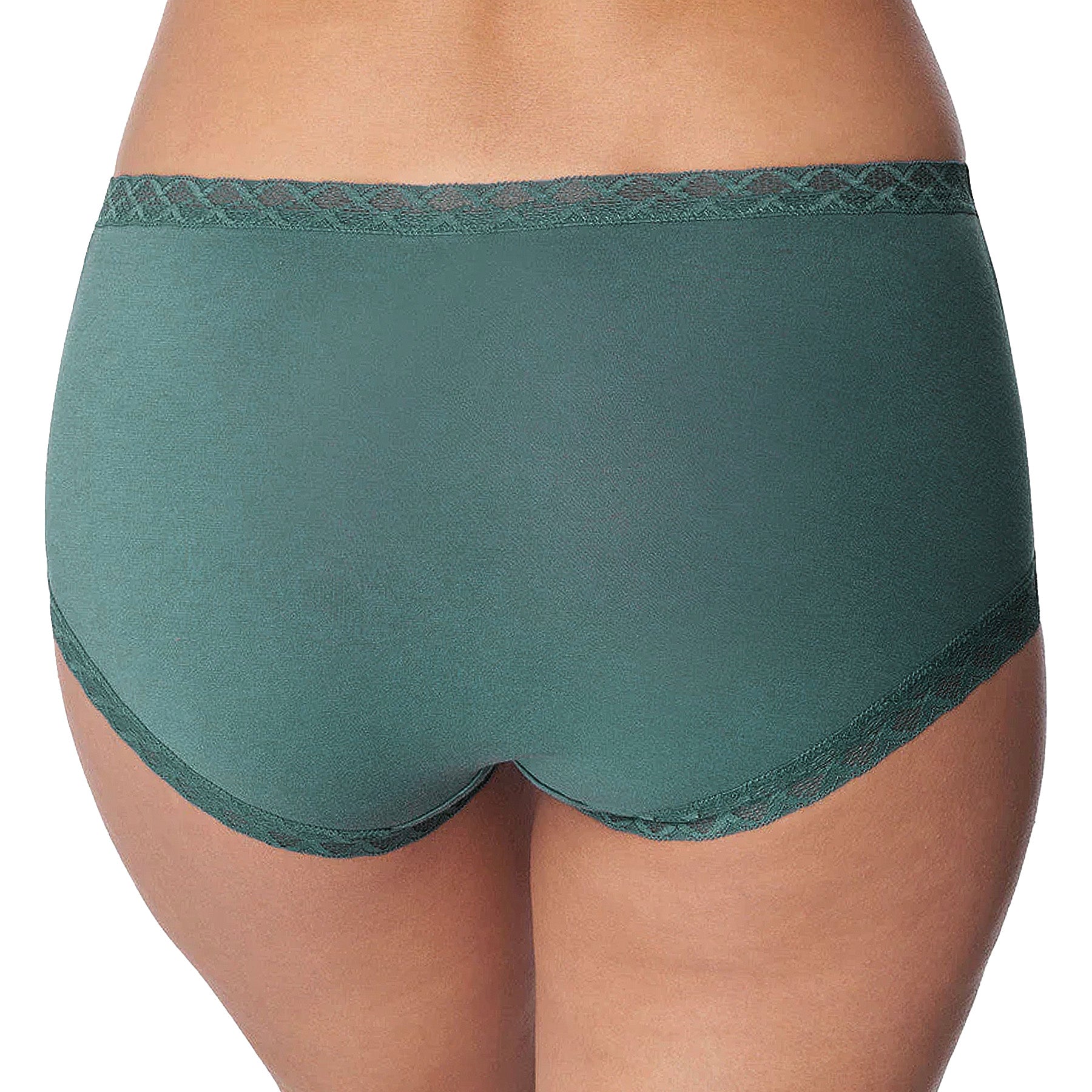 Natori Bliss Cotton Full Brief Panty 755058 Aspen Green Back