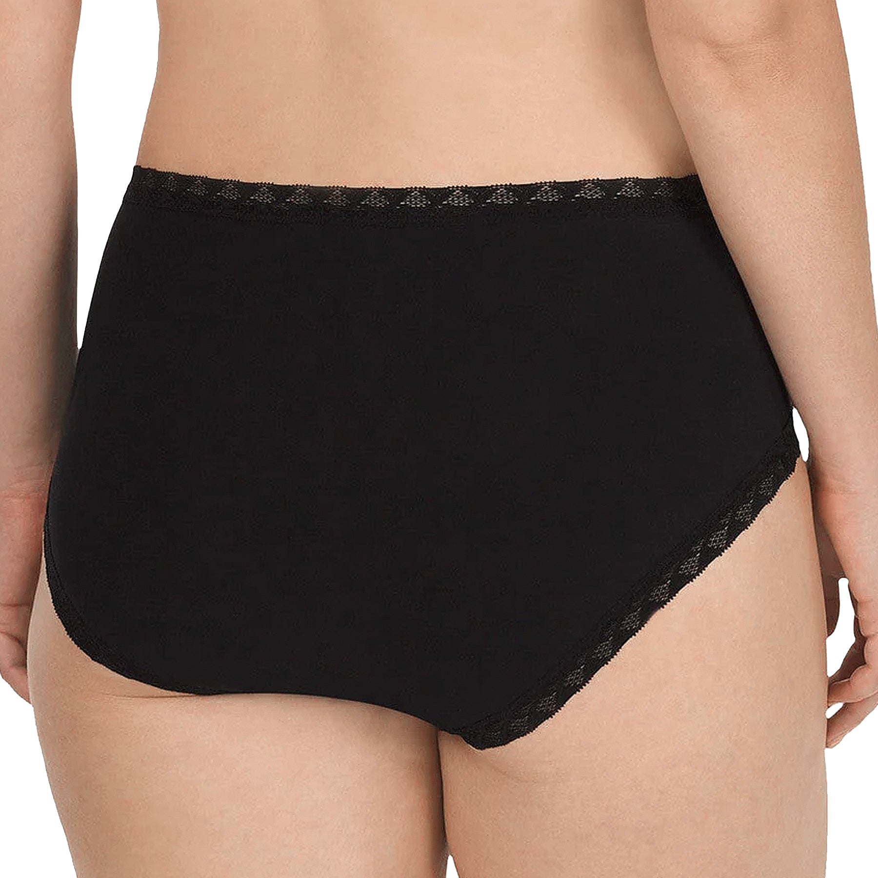 Natori Bliss Cotton Full Brief Panty 755058 Black Back