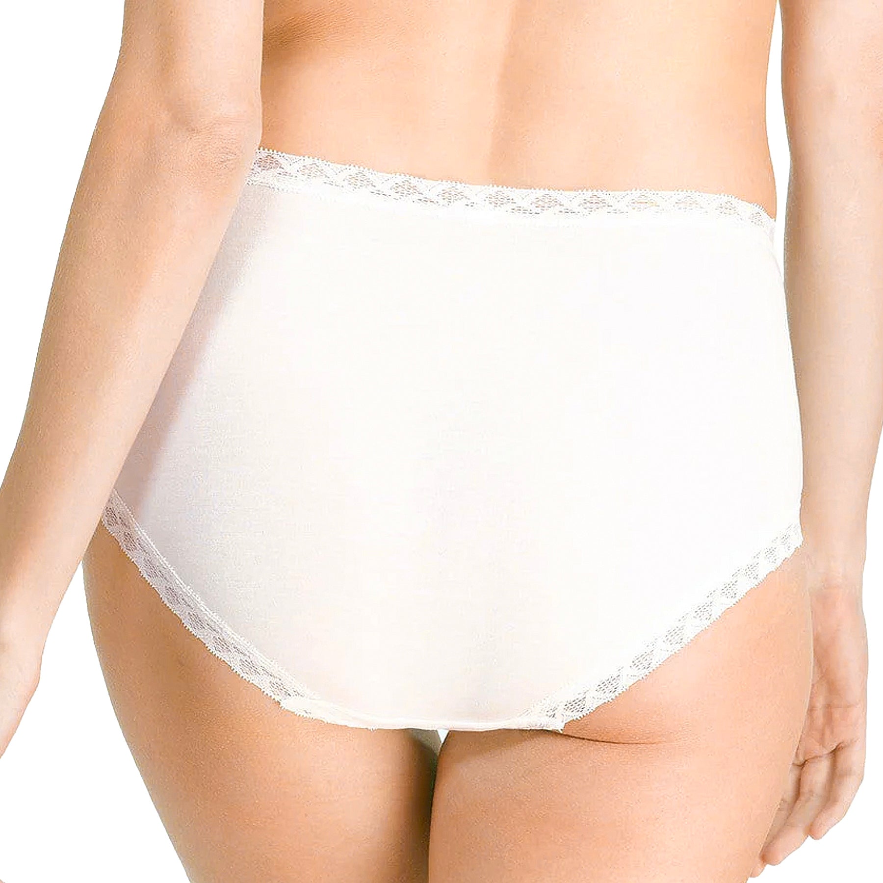 Natori Bliss Cotton Full Brief Panty 755058 Ivory Back