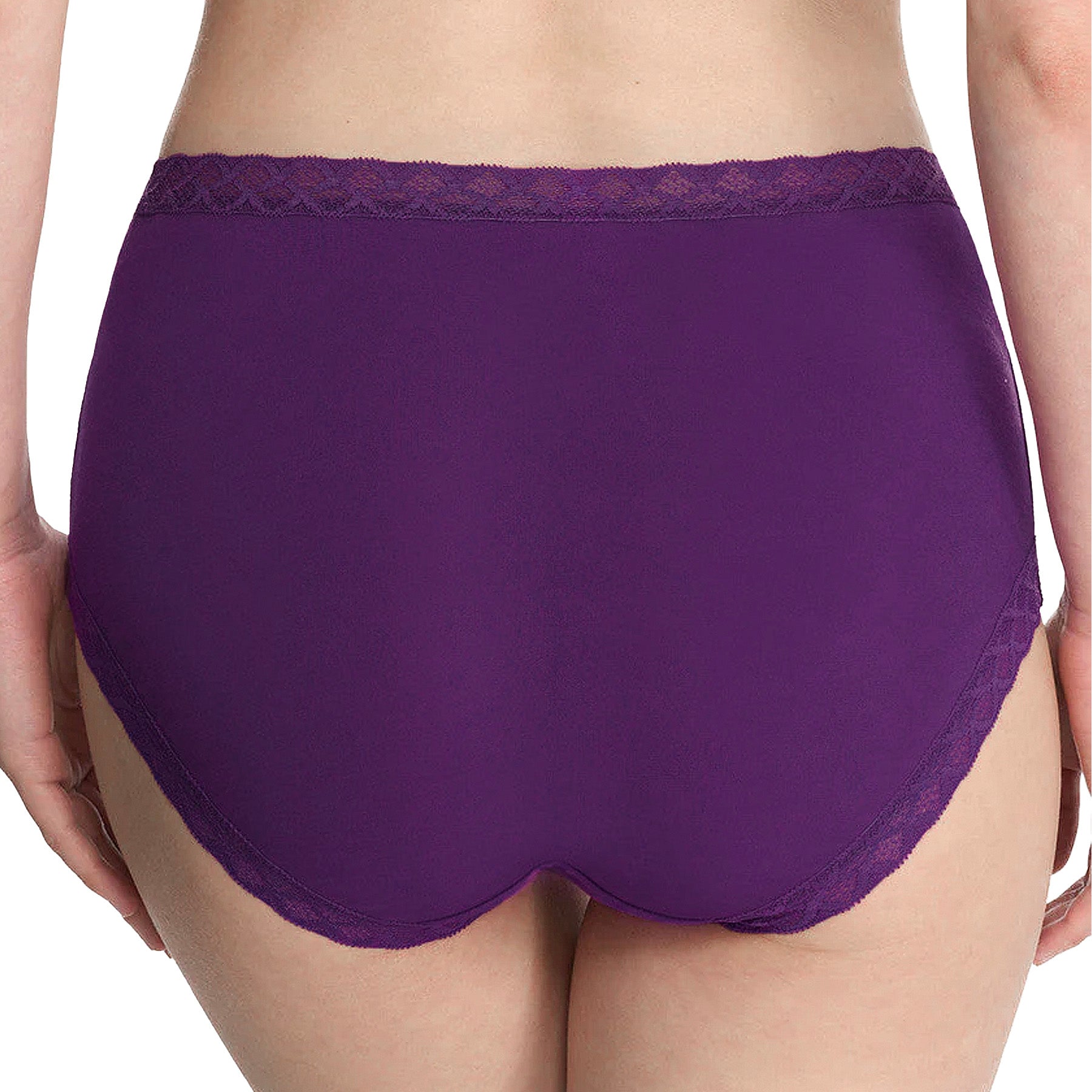 Natori Bliss Cotton Full Brief Panty 755058 Vivid Grape Back