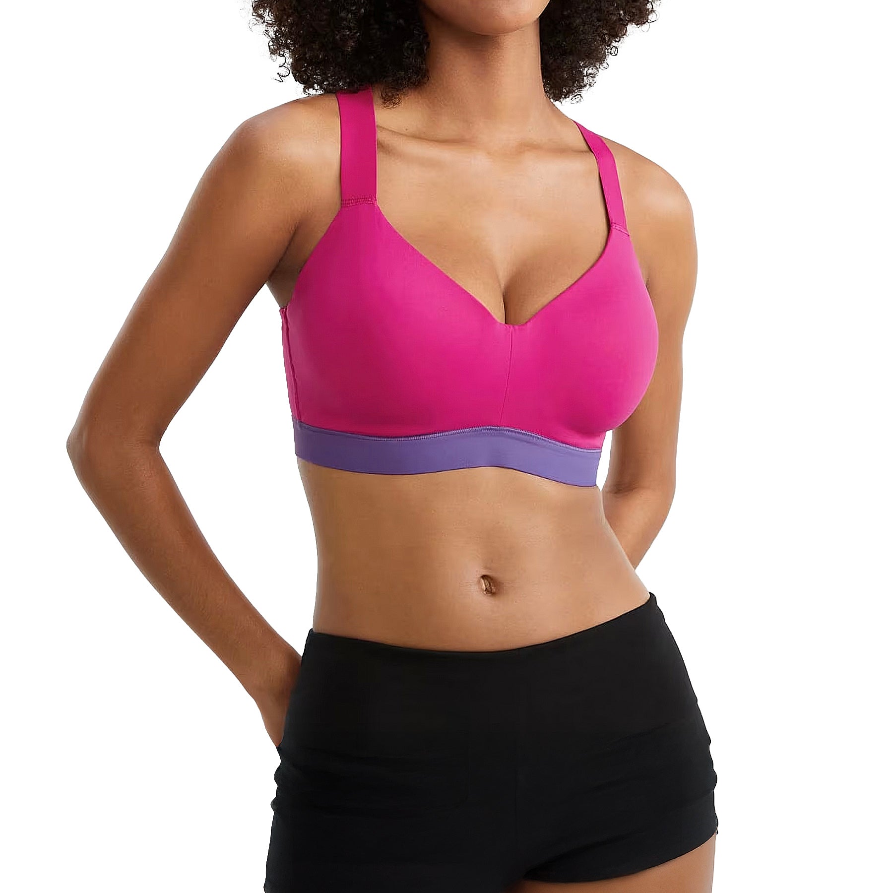 Natori Dynamic Convertible Contour Sports Bra 751245 Electric Fuchsia Dewberry Set