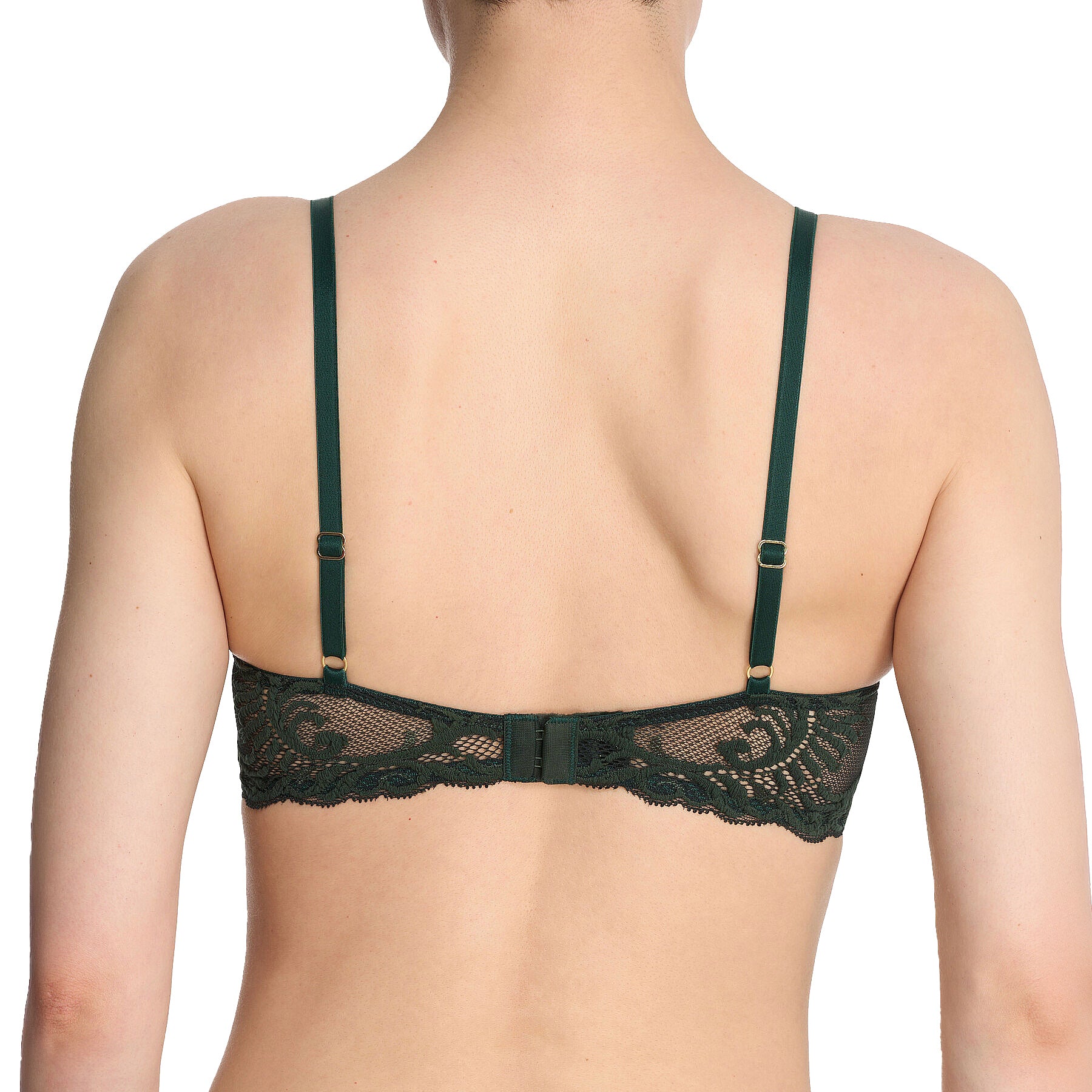 Natori Feathers Contour Plunge Bra 730023 Dark Forest Back