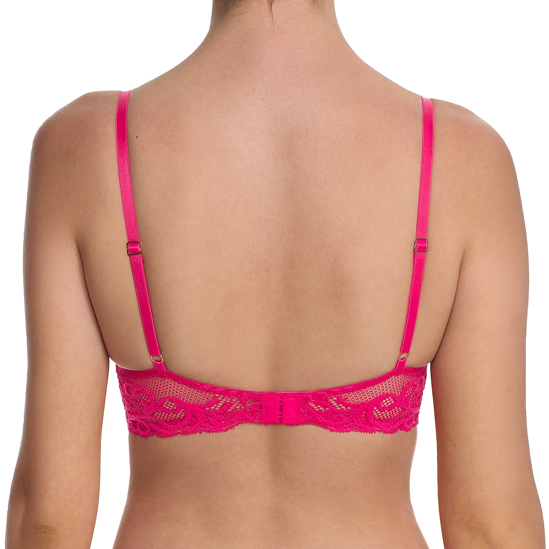 Natori Feathers Contour Plunge Bra 730023 Electric Pink Back