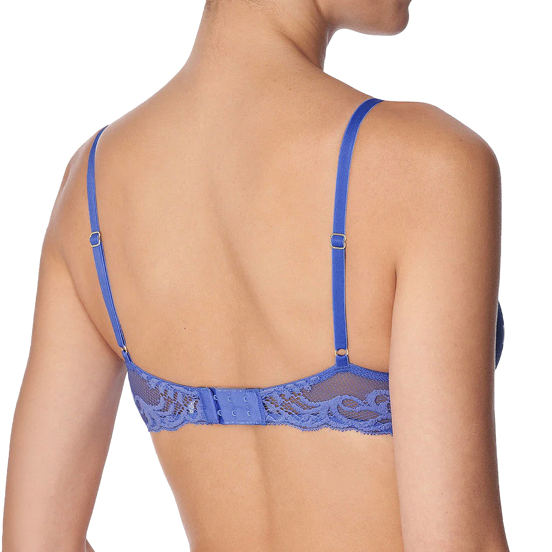 Natori Feathers Contour Plunge Bra 730023 French Blue Back