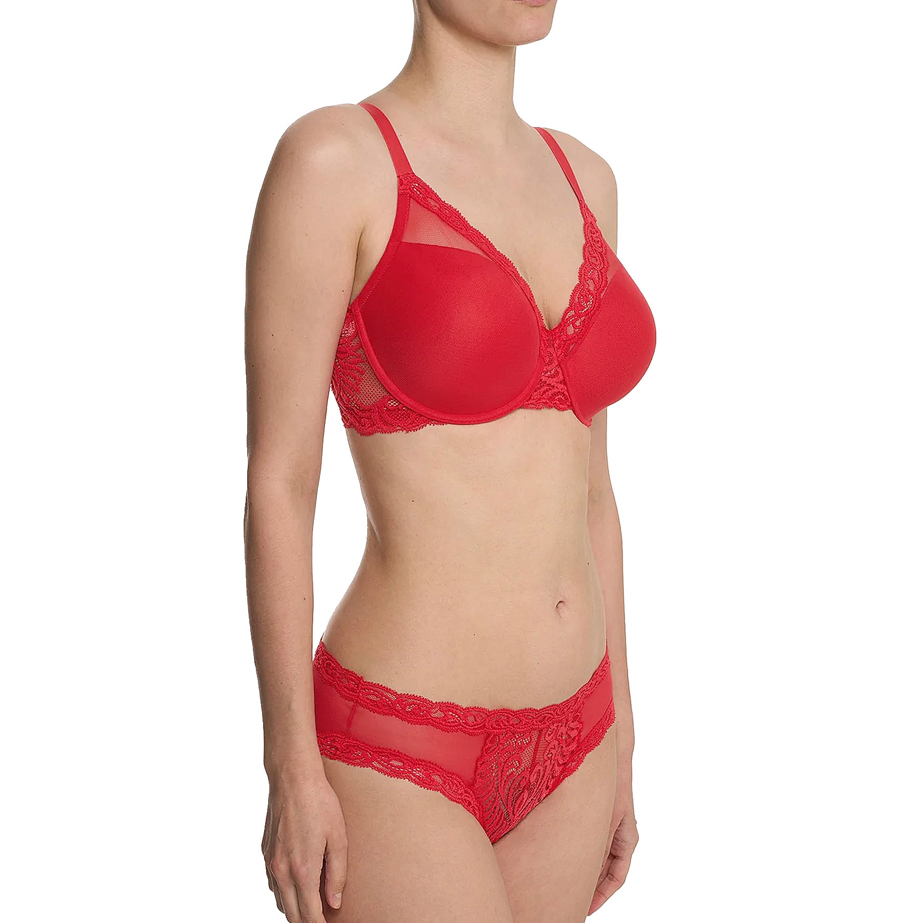 Natori Feathers Full Figure Contour Underwire Bra 741299 Bonfire Set