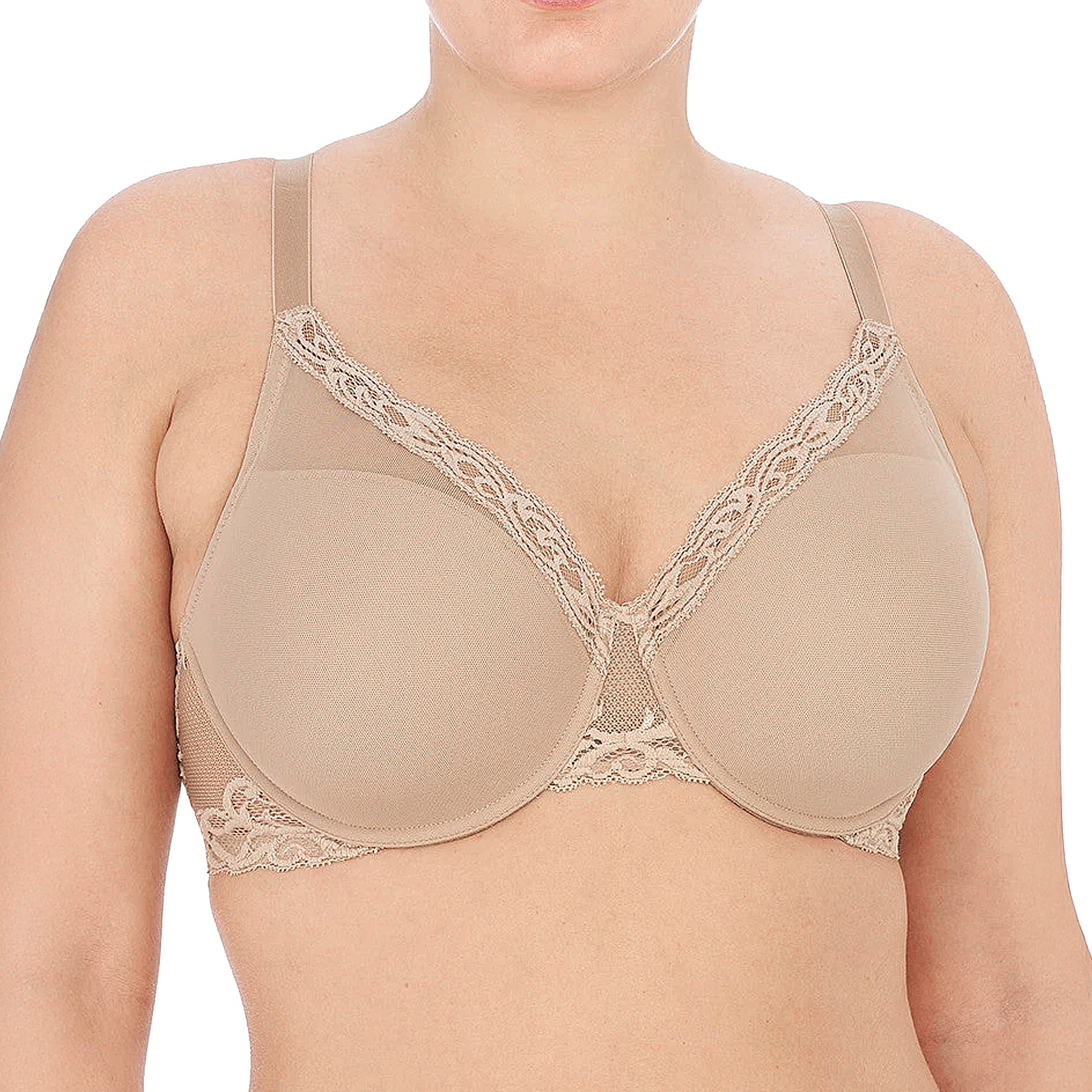 Natori Feathers Full Figure Contour Underwire Bra 741299 Cafe Front