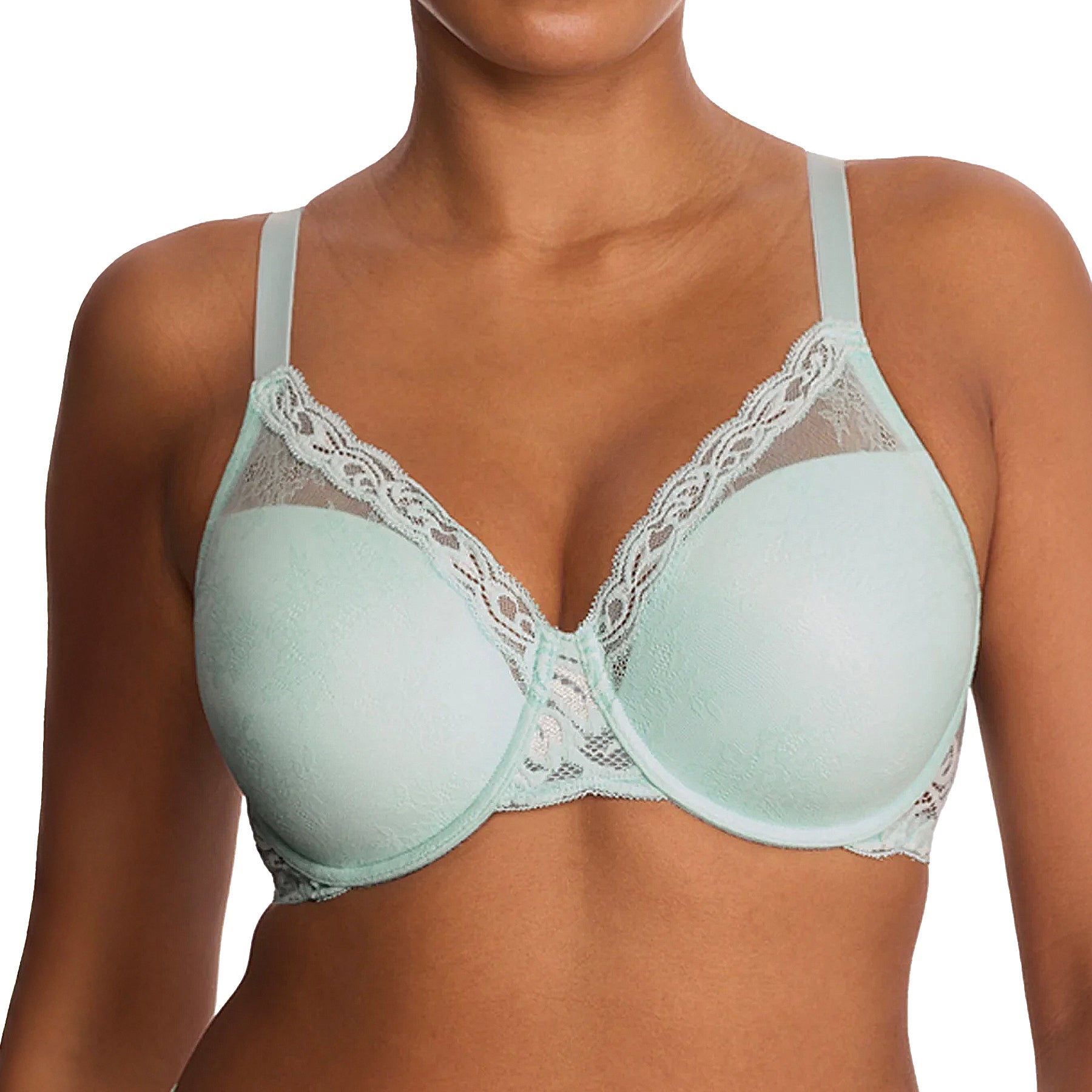 Natori Feathers Full Figure Contour Underwire Bra 741299 Mint Glass Front