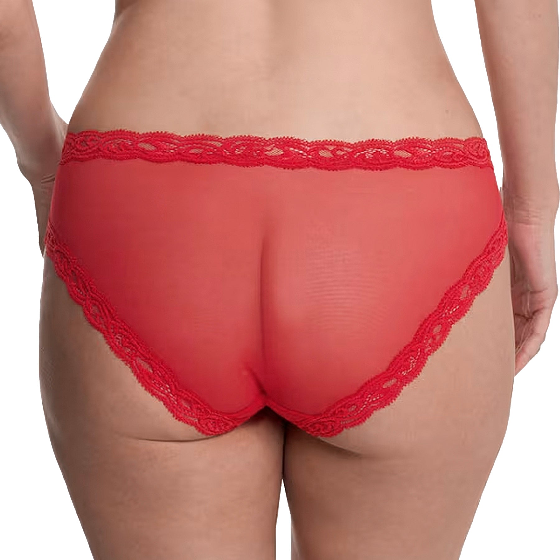 Natori Feathers Hipster Panty 753023 Sunset Coral Back