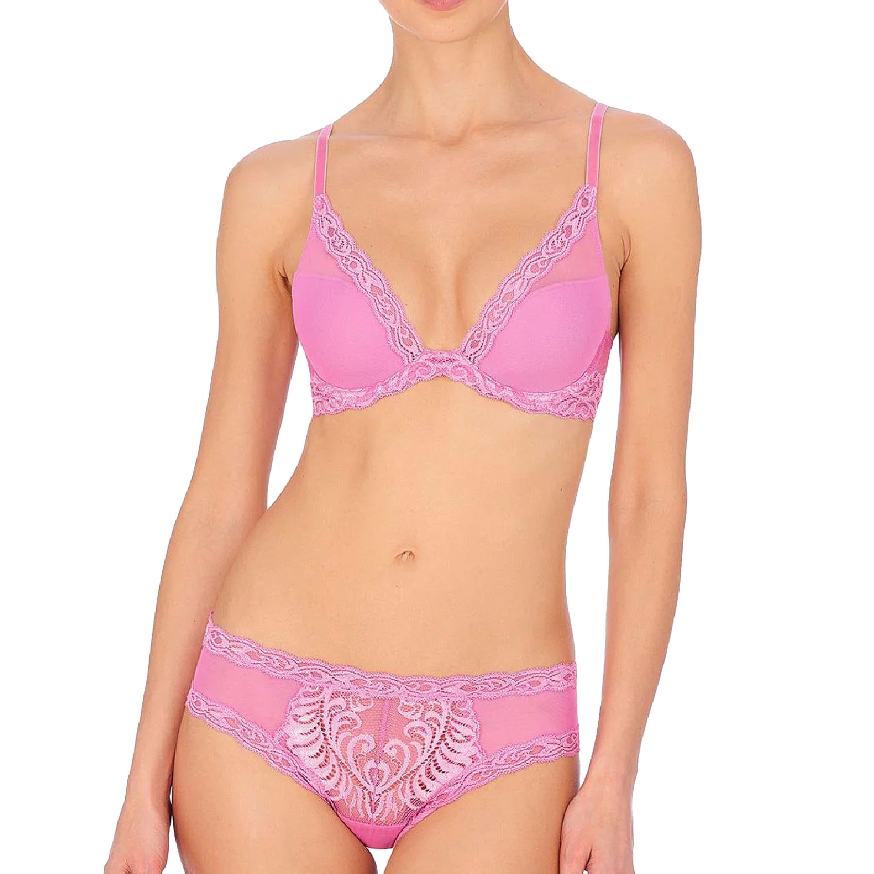 Natori Feathers Hipster Panty 753023 Violet Quartz Set