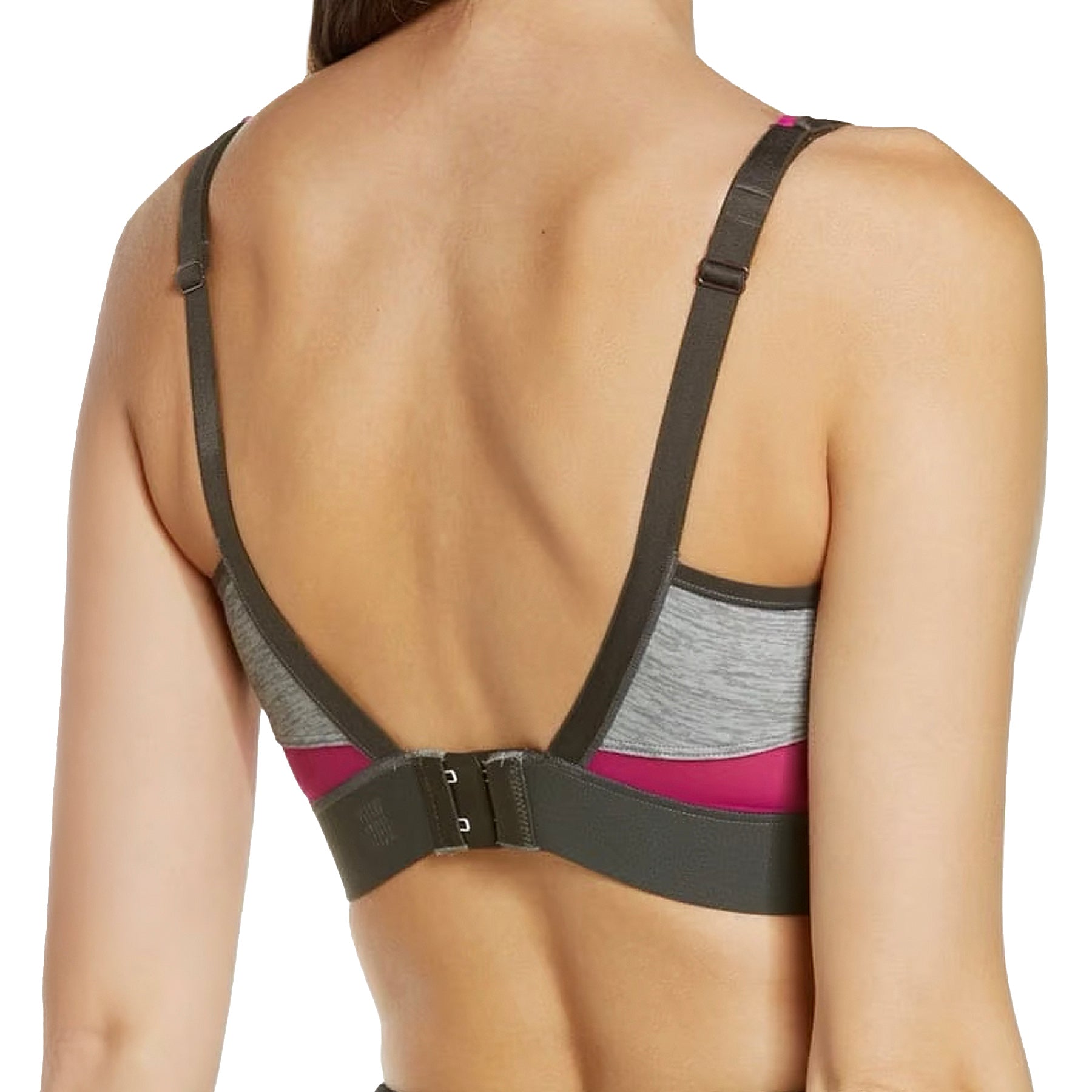 Natori Gravity Contour Underwire Sports Bra 752201 Heather Grey Print Back