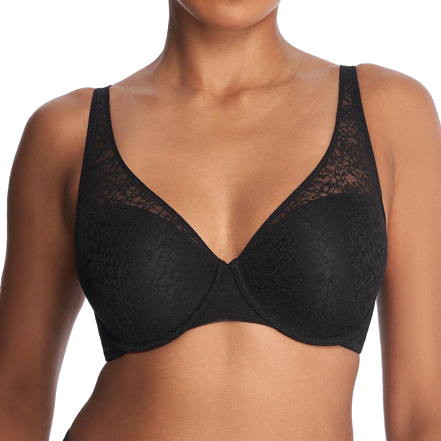 Natori Pretty Smooth Full Fit Underwire Bra 731318 Black Front