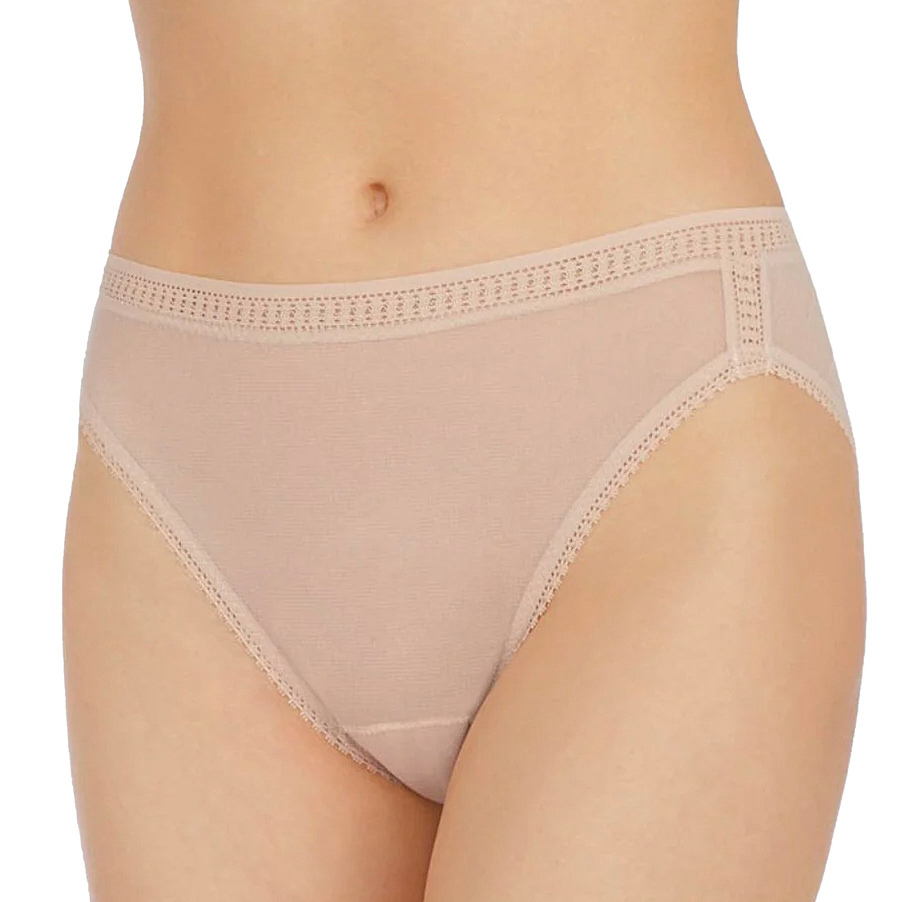 OnGossamer Mesh Hi-Cut Brief 3012 Champagne Front