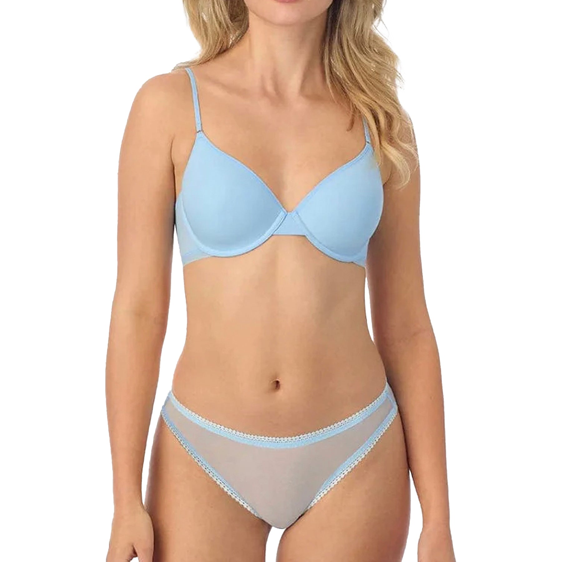 OnGossamer Mesh Hip Bikini 3202 Blue Mist Set