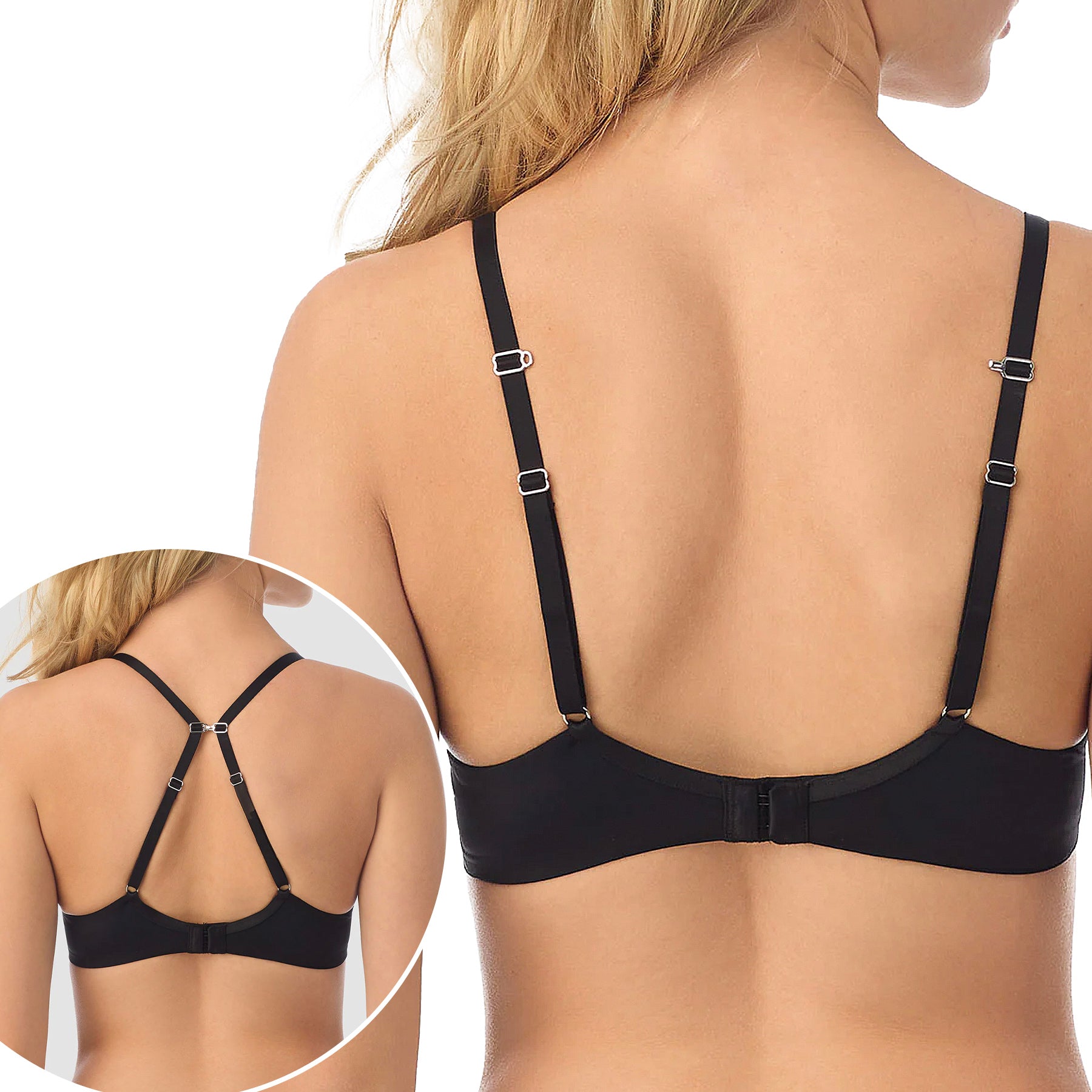 OnGossamer Sleek T-Shirt Bra G3200 Black Back