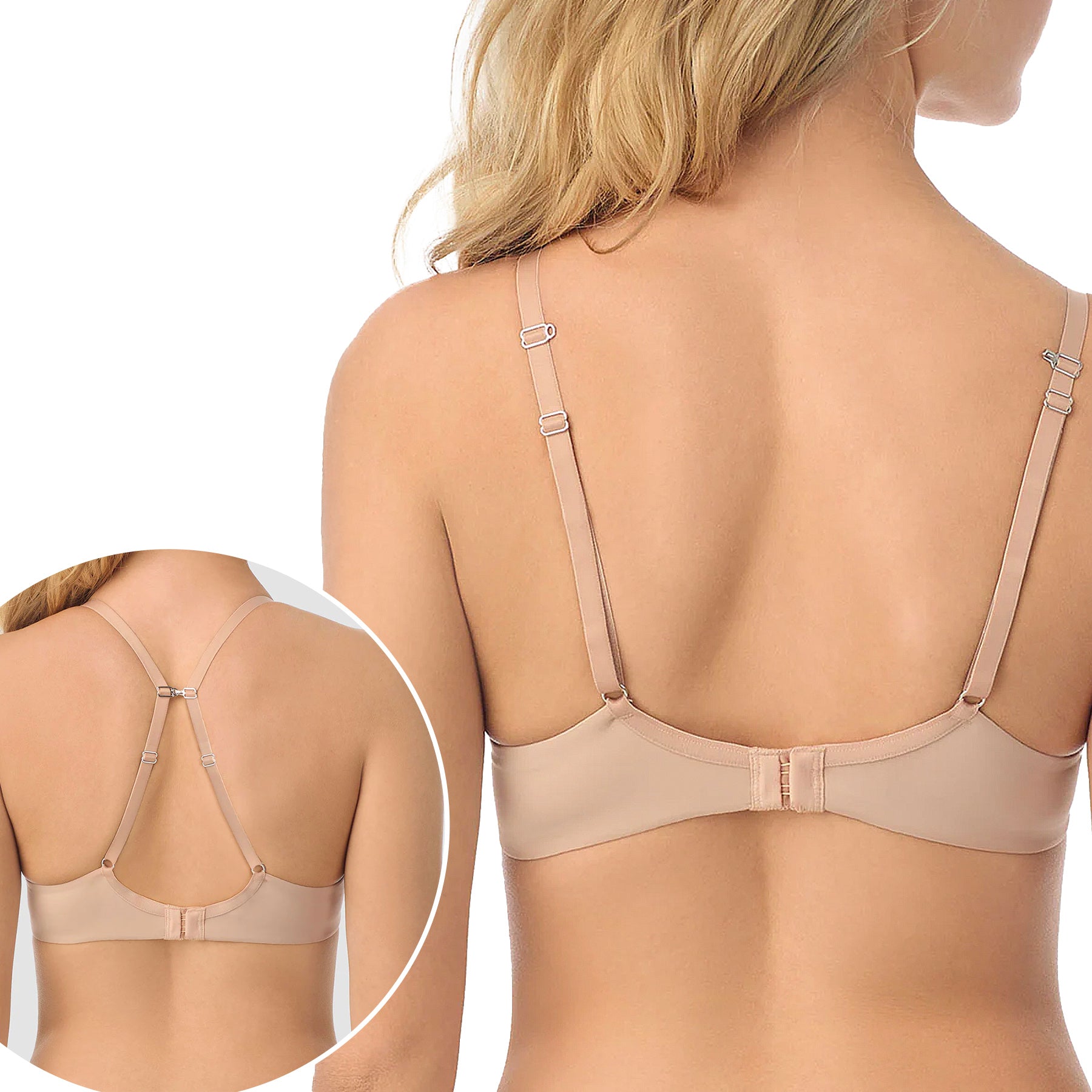 OnGossamer Sleek T-Shirt Bra G3200 Champagne Back