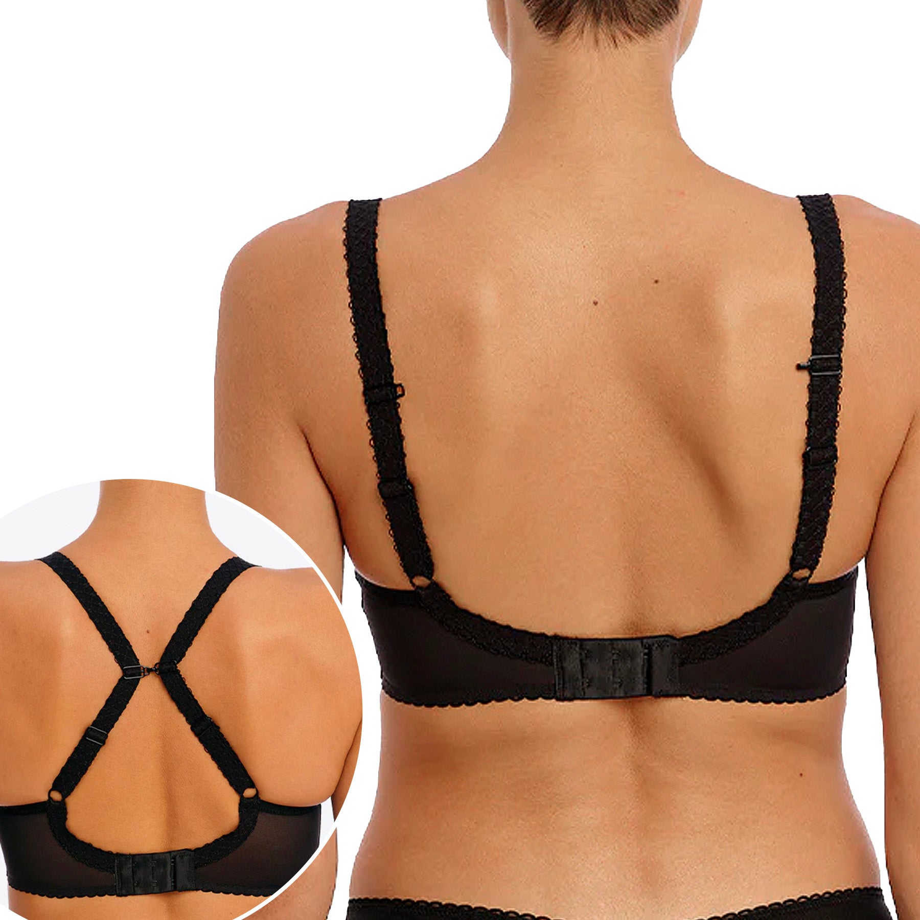 Freya Rose Blossom UW Moulded Plunge T-shirt Bra AA402431 Black Back