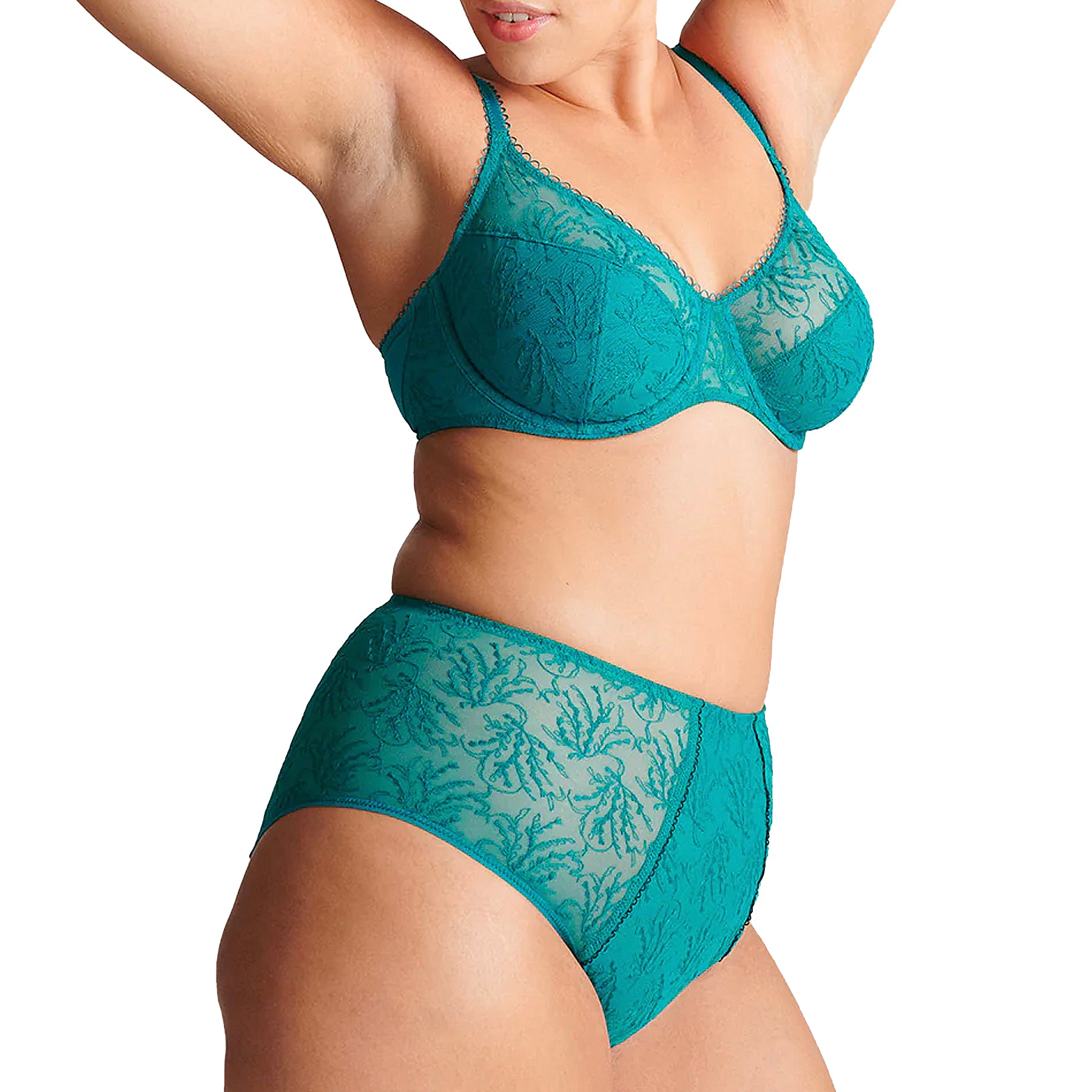 Simone Perele Opaline Full Cup Bra 1B2320 Emerald Green Set