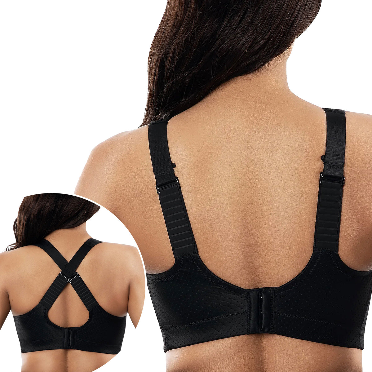 Parfait Active Wirefree Sports Bra P62121 Black Back