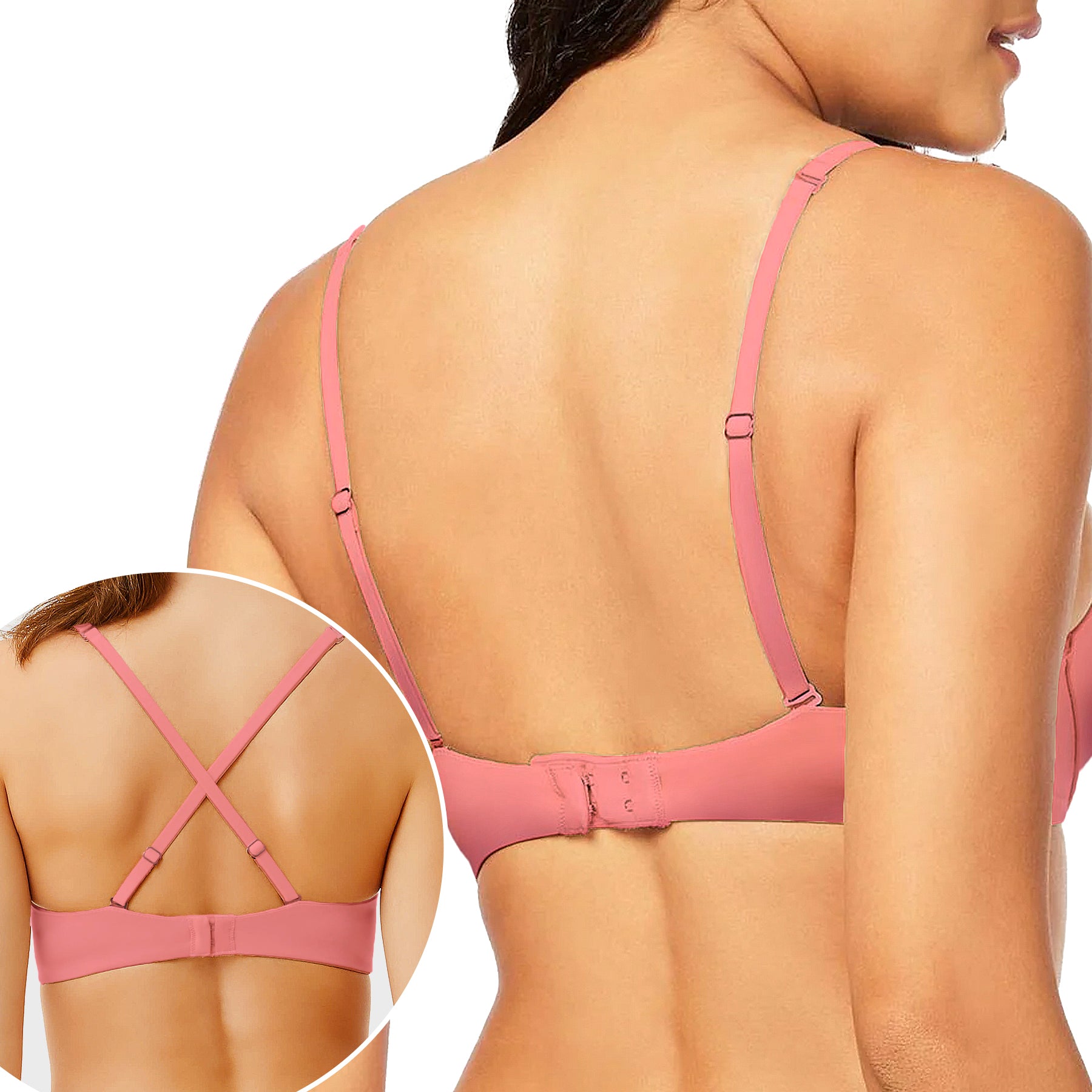 Montelle Prodigy Ultimate Push Up Bra 9015 Coral Back