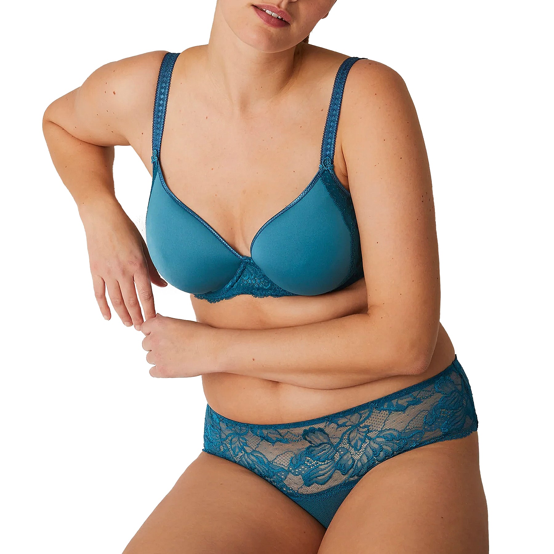 Simone Perele Promesse 3D Plunge Spacer Bra 12H315 - Baltic Blue
