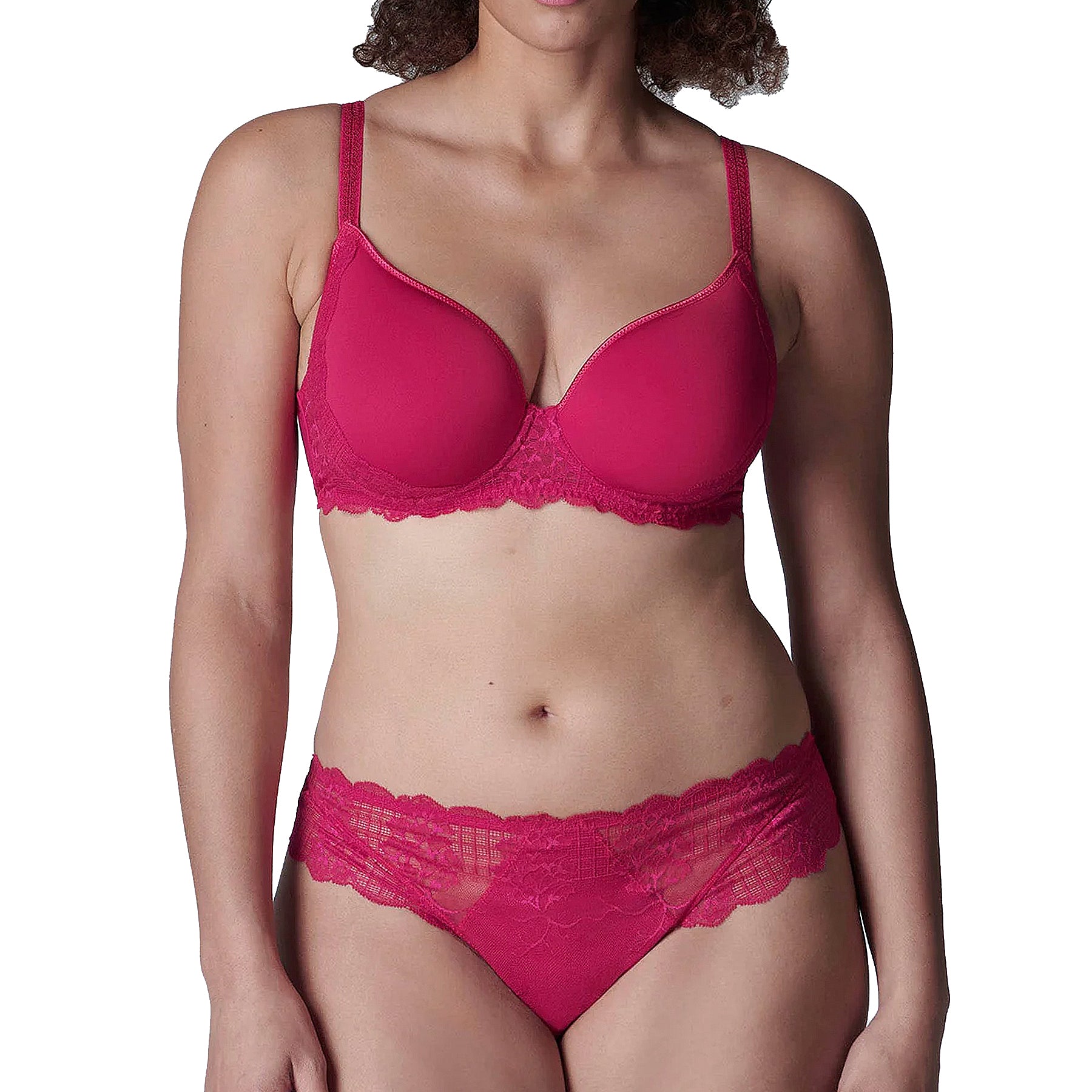 Simone Perele Reve 3D Plunge Bra 12Z316 Cranberry Set
