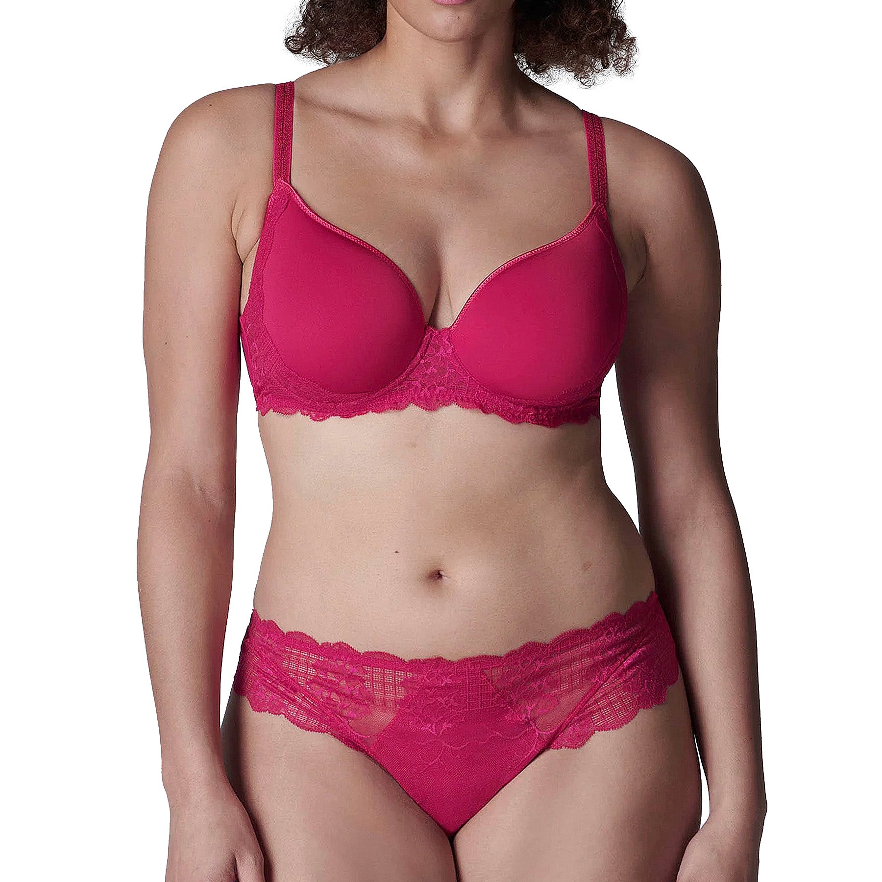Simone Perele Reve 3D Plunge Bra 12Z316 Cranberry Set