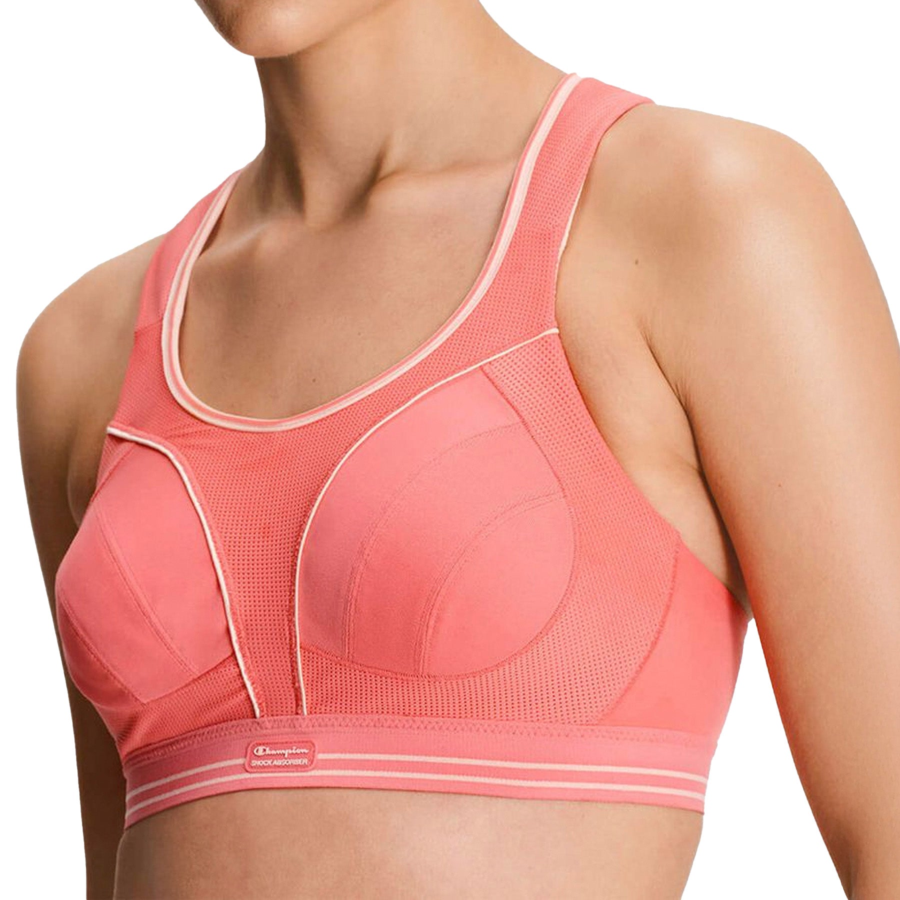 Shock Absorber Ultimate Run Bra S5044 U10046 Coral Yellow Front
