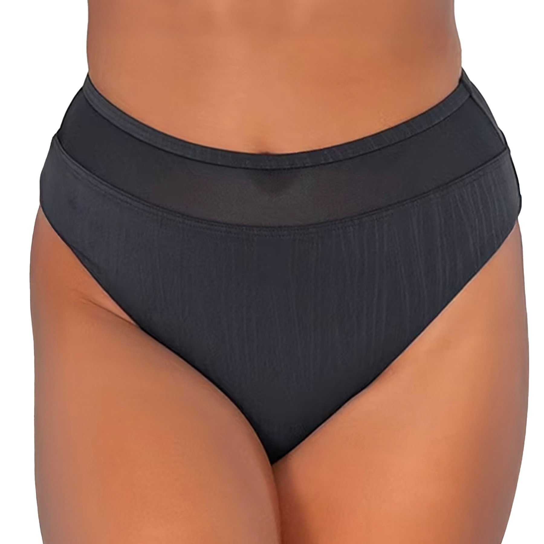 Sunsets Annie High Waist Bikini Bottom 324B Slate Seagrass Texture Front
