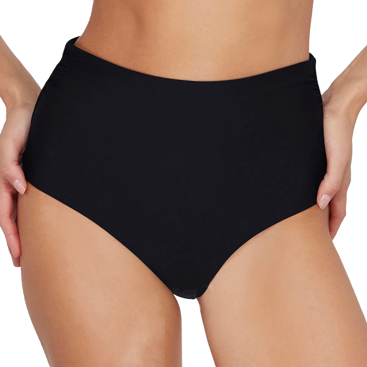 Sunsets Capri High Waist Bikini Bottom 310B Black Front