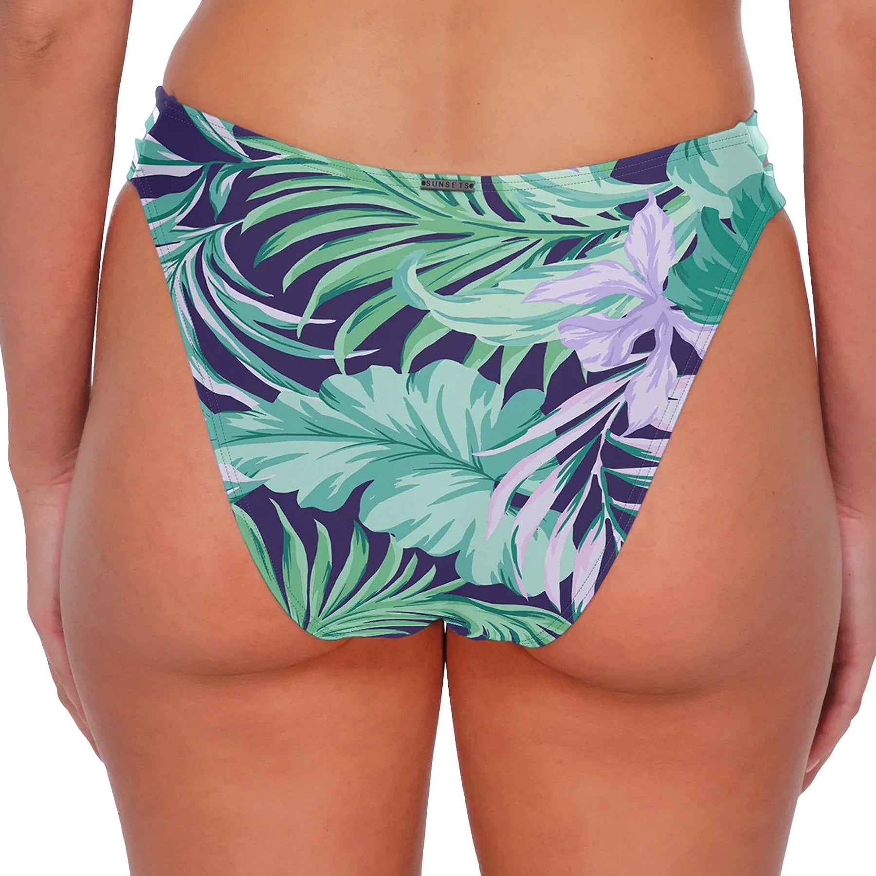Sunsets Dora Double Tab Bikini Bottom 205B Palm Shade Back