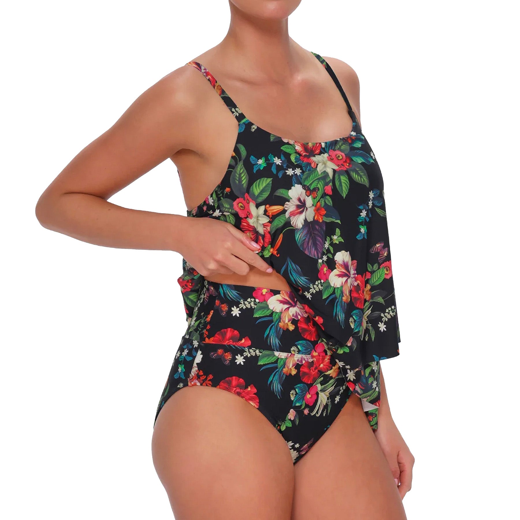 Sunsets Elena Tankini Top 763 Fleur Noire Set
