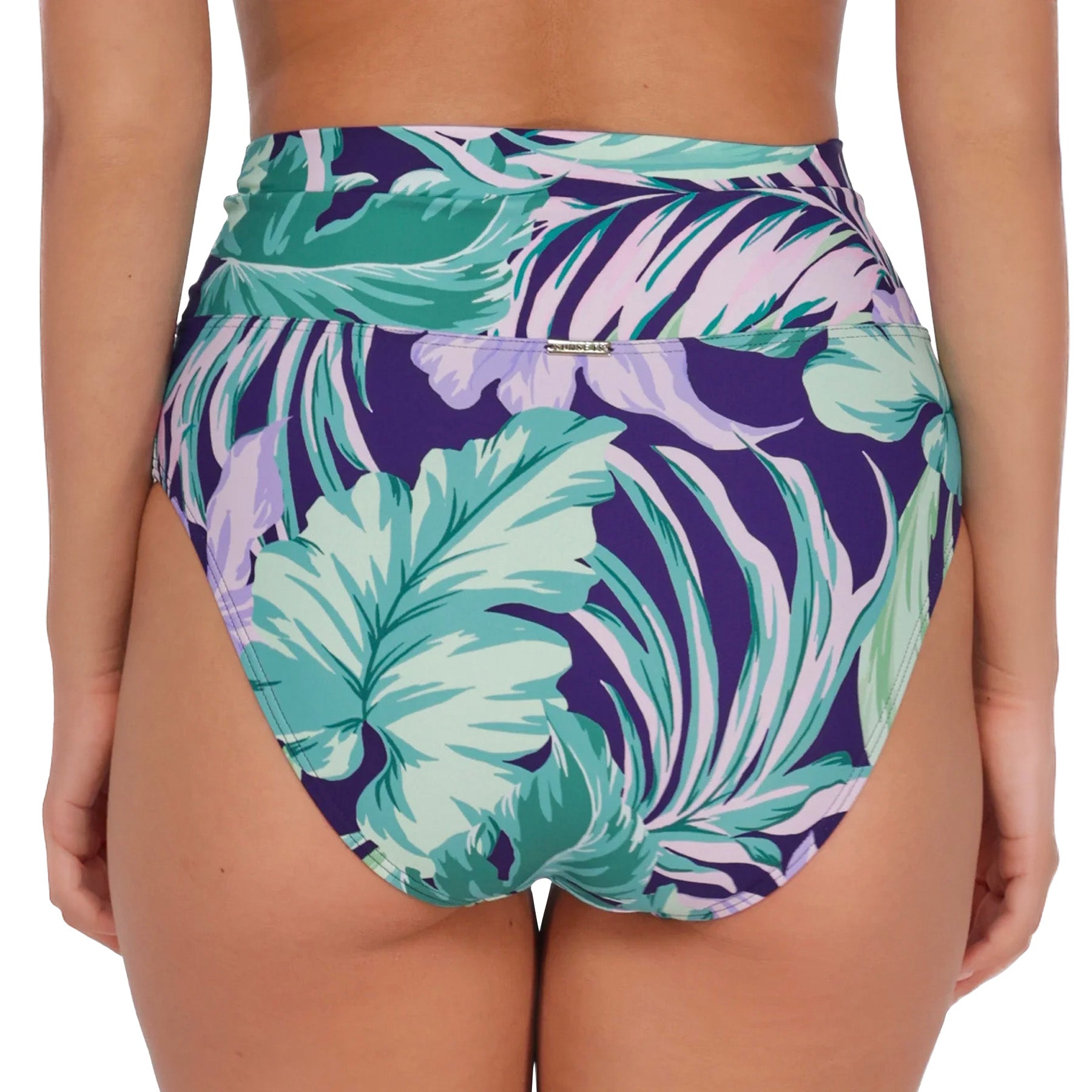 Sunsets Hannah High Waist Bikini Bottom 33B Palm Shade Back