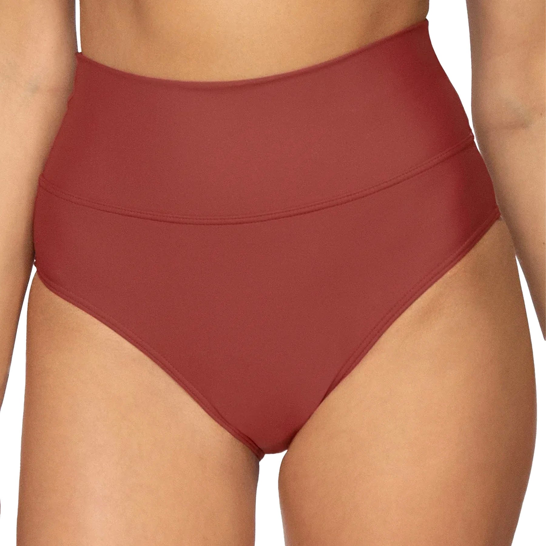 Sunsets Hannah High Waist Bikini Bottom 33B Tuscan Red Front