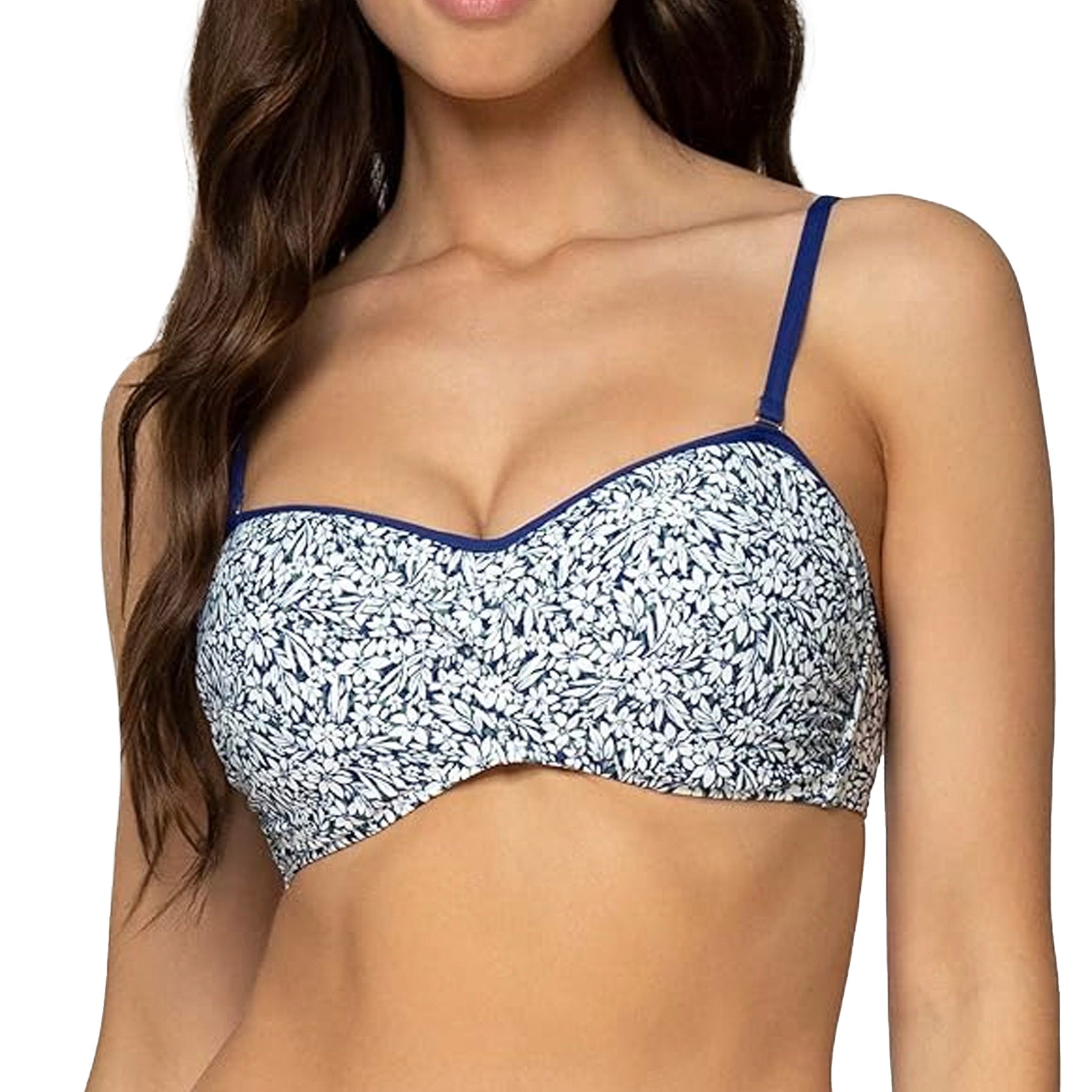 Sunsets Iconic Twist Bandeau Bikini Top 55 Forget Me Not Front
