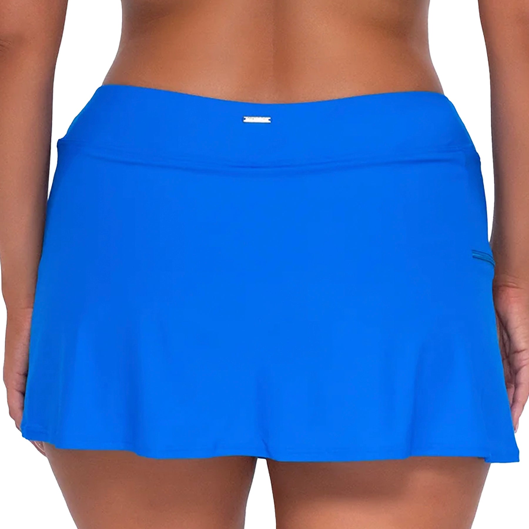 Sunsets Sporty Swim Skirt 40B Electric Blue Back