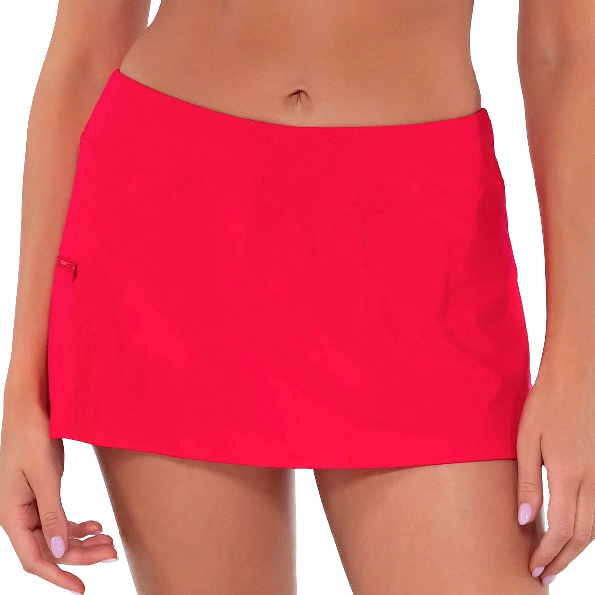 Sunsets Sporty Swim Skirt 40B Geranium Front