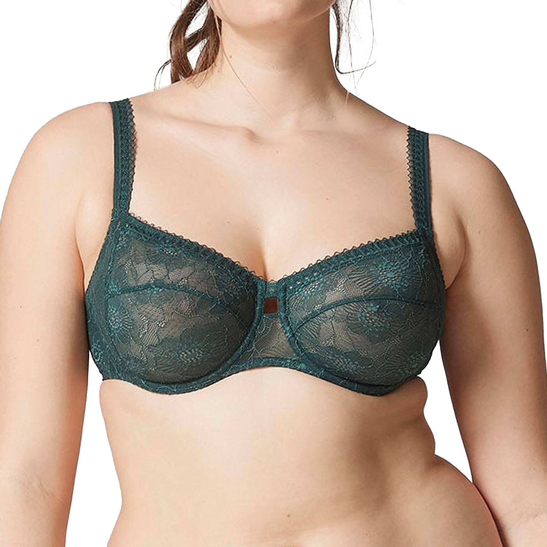 Simone Perele Swing Squared Neckline Full Cup Bra 15Y313 Agate Green Front
