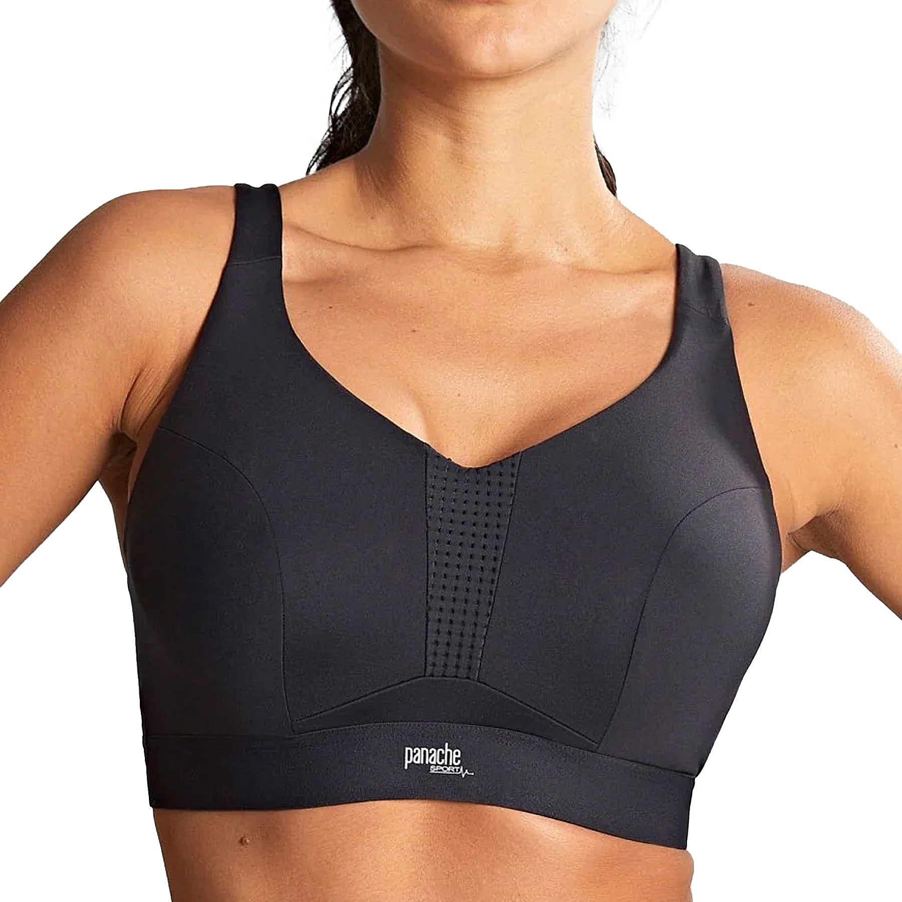 Panache Ultra Performance Non Padded Wired Sports Bra 5022 Black Front