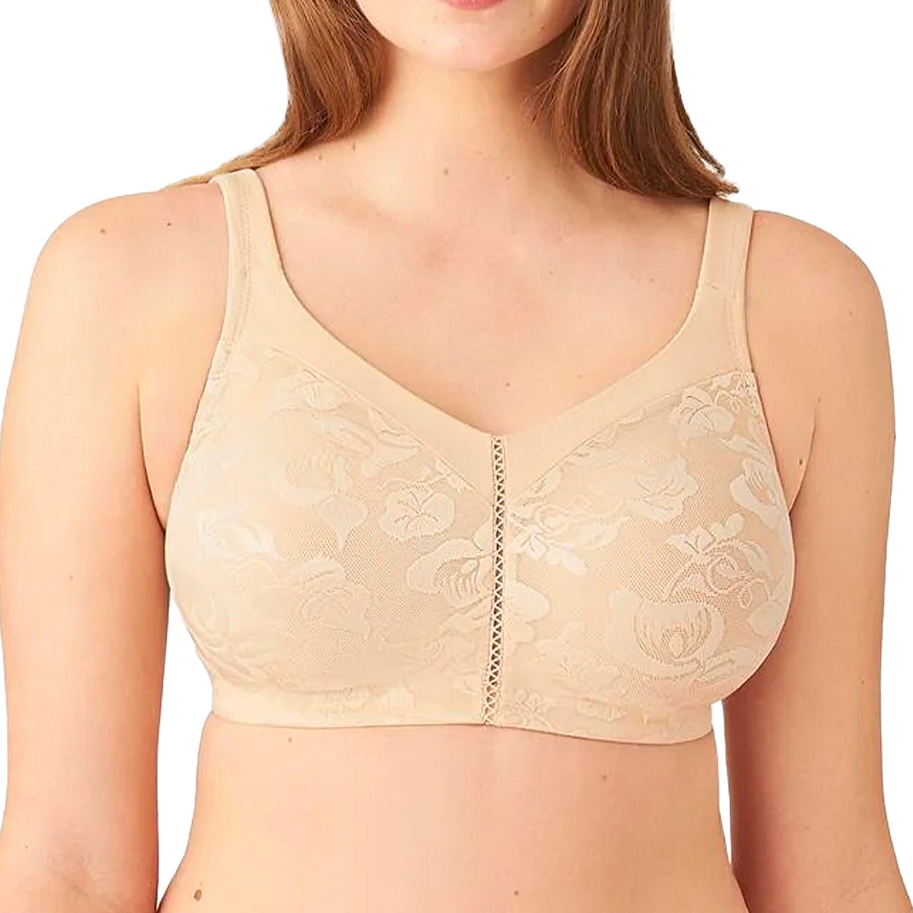 Wacoal Awareness Seamless Wire Free Bra 85276 Sand Front