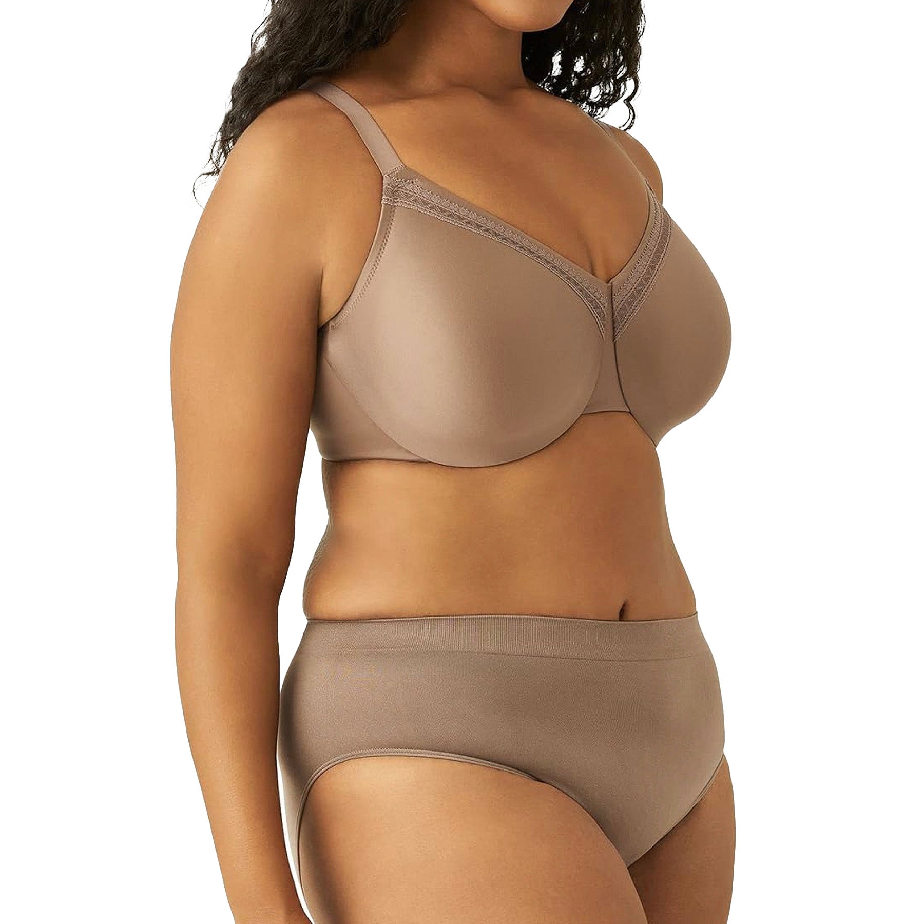 Wacoal Perfect Primer Full Figure Underwire Bra 855213 Deep Taupe Set