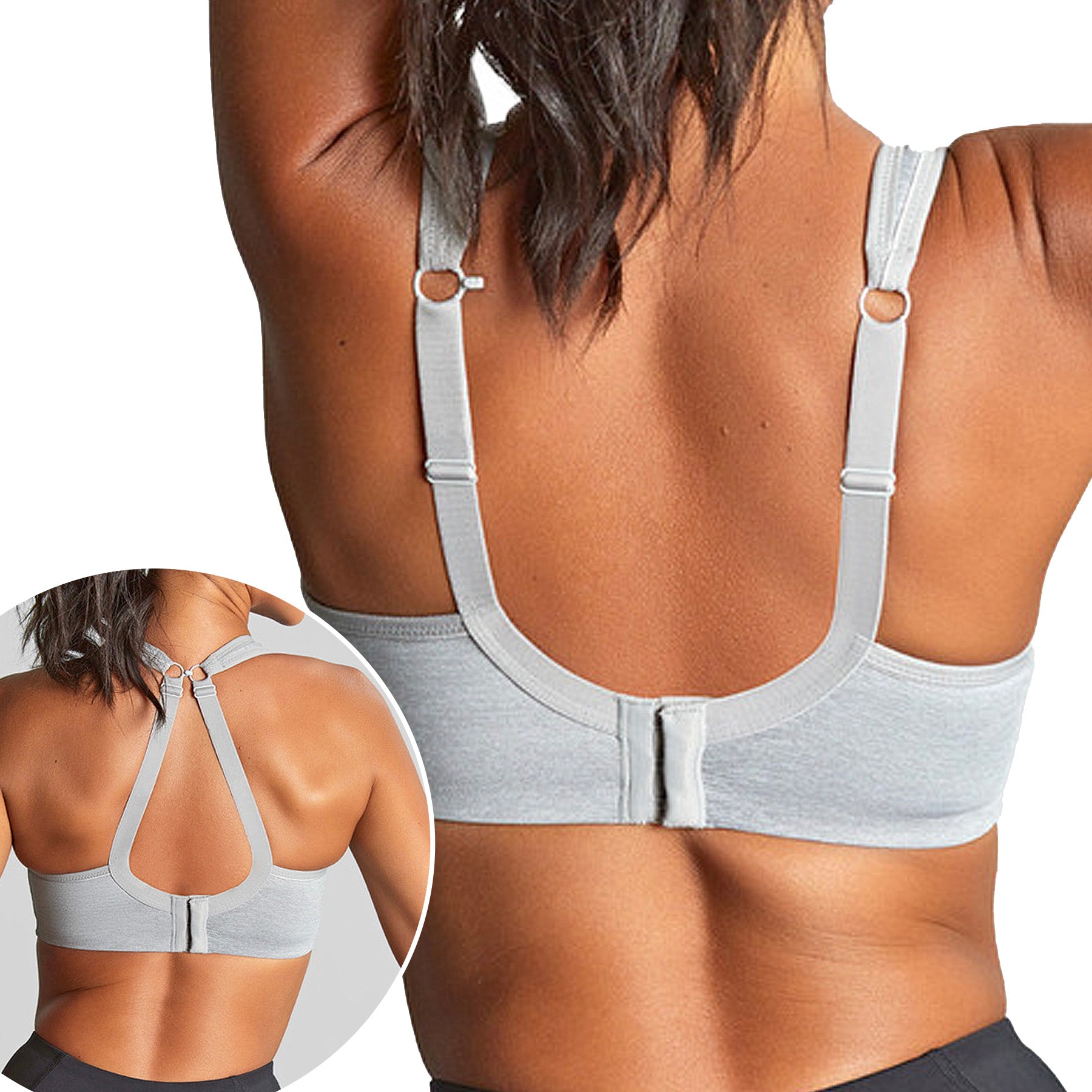 Panache Wired Sports Bra 5021 Grey Marl Back